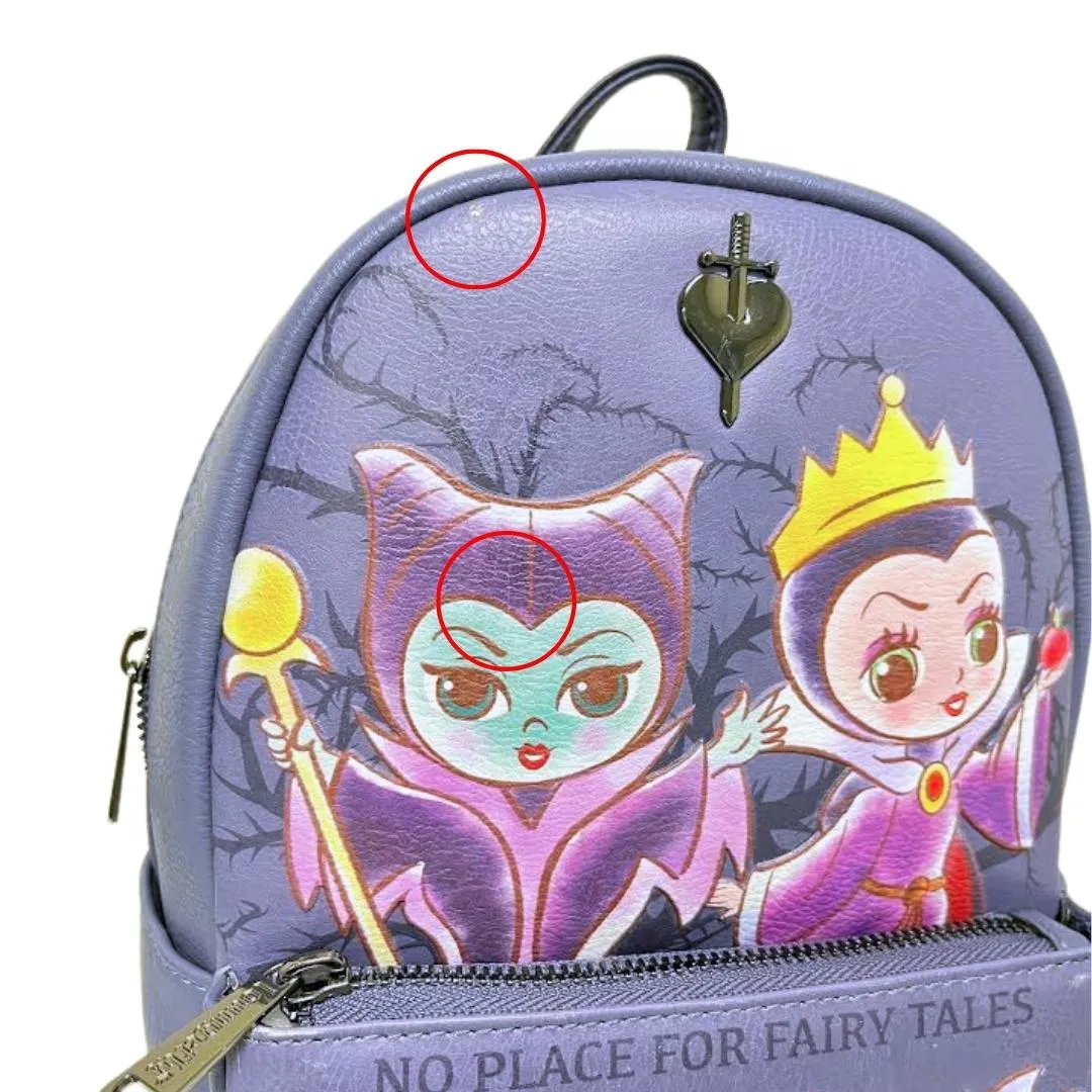 Modern Pinup Exclusive Loungefly Disney Villains Chibi Mini Backpack DEFECTIVES