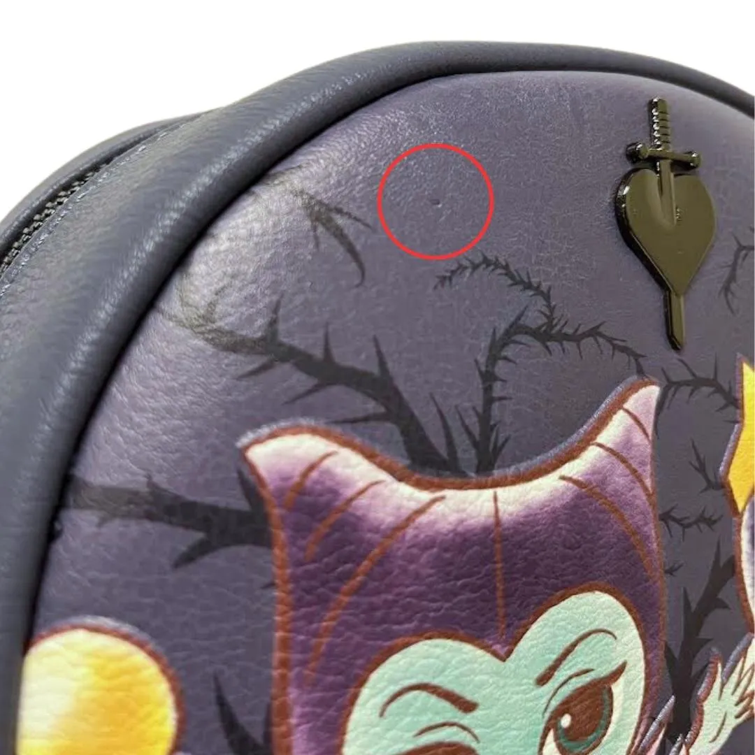 Modern Pinup Exclusive Loungefly Disney Villains Chibi Mini Backpack DEFECTIVES