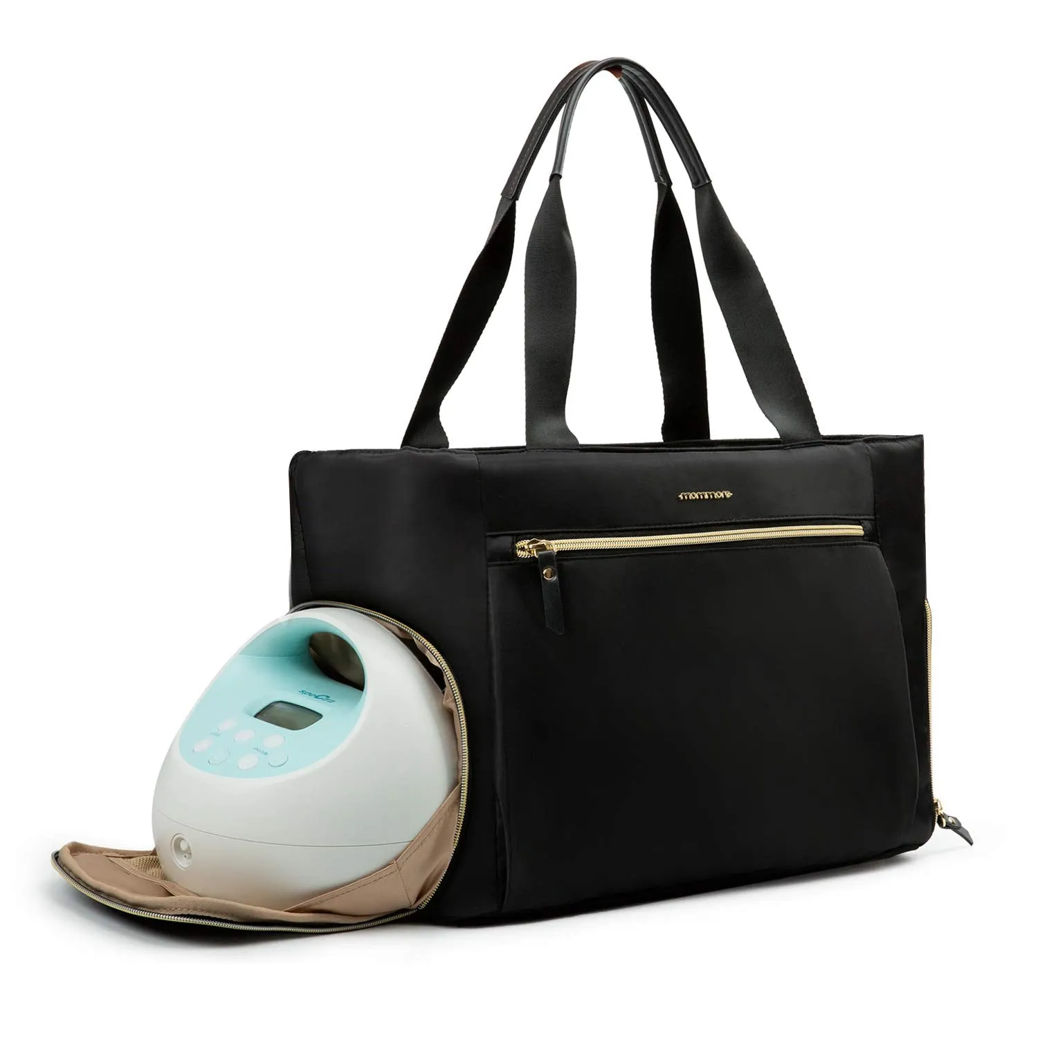 mommore Diaper Tote Bag, Breast Pump Bag with 15 Inch Laptop Sleeve
