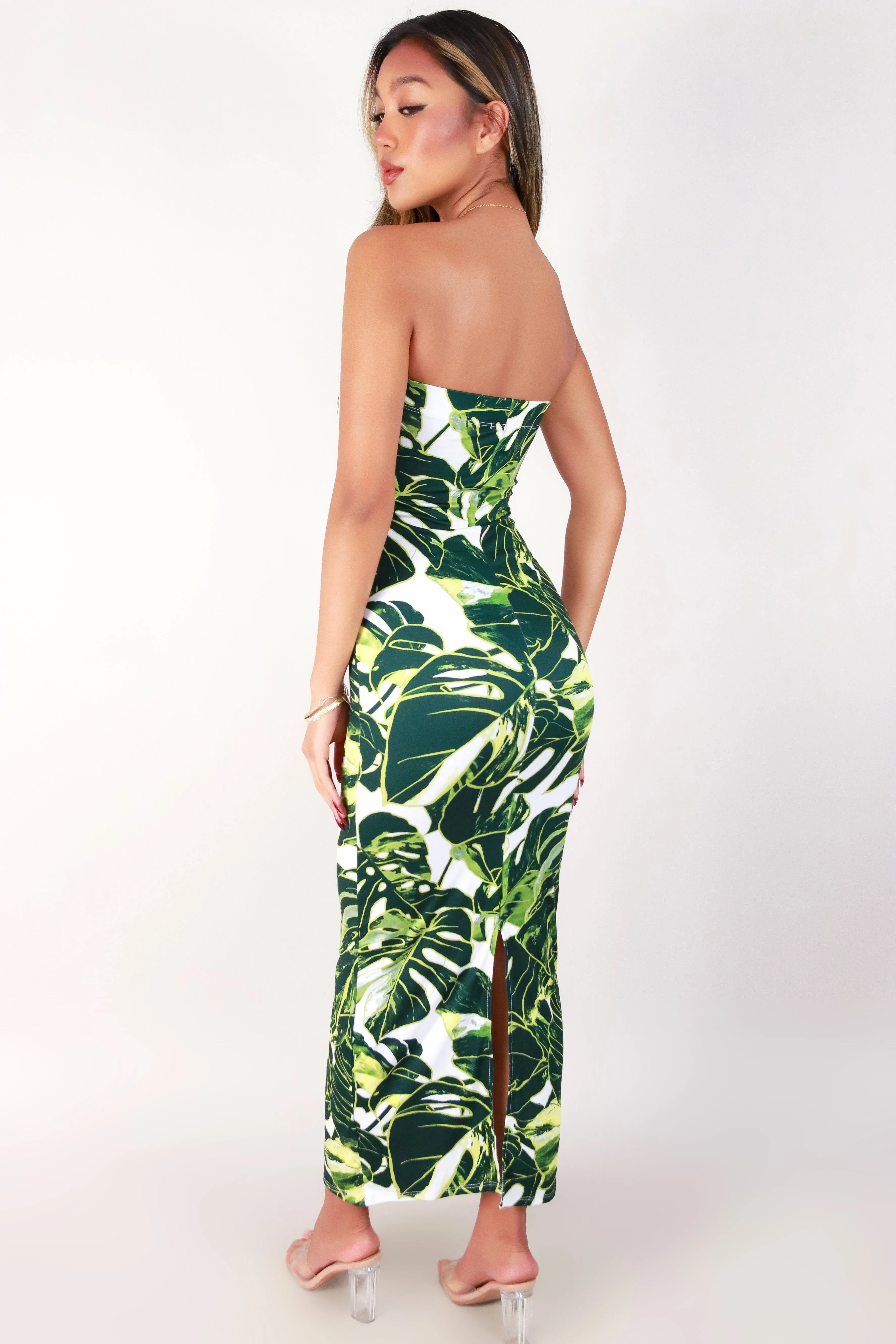 MONSTERA TUBE MAXI DRESS