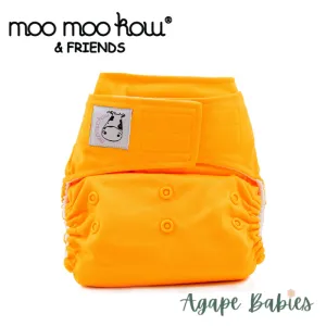 Moo Moo Kow Cloth Diaper One Size Aplix - Light Orange
