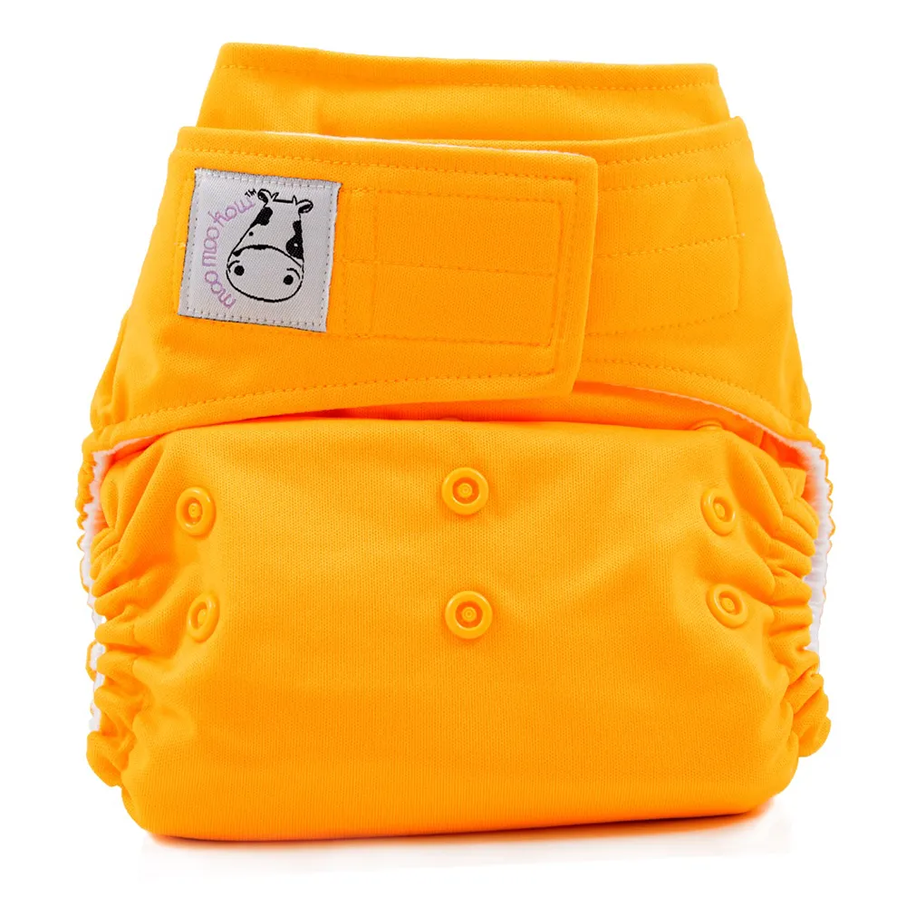 Moo Moo Kow Cloth Diaper One Size Aplix - Light Orange