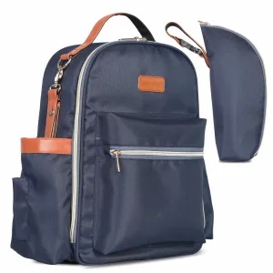Motherly Diaper Bags For Mothers Stylish Backpacks for Moms for Travel with Stroller Hooks & Insulated Bottle Cover|6 Month Warranty |(Navy Gray)