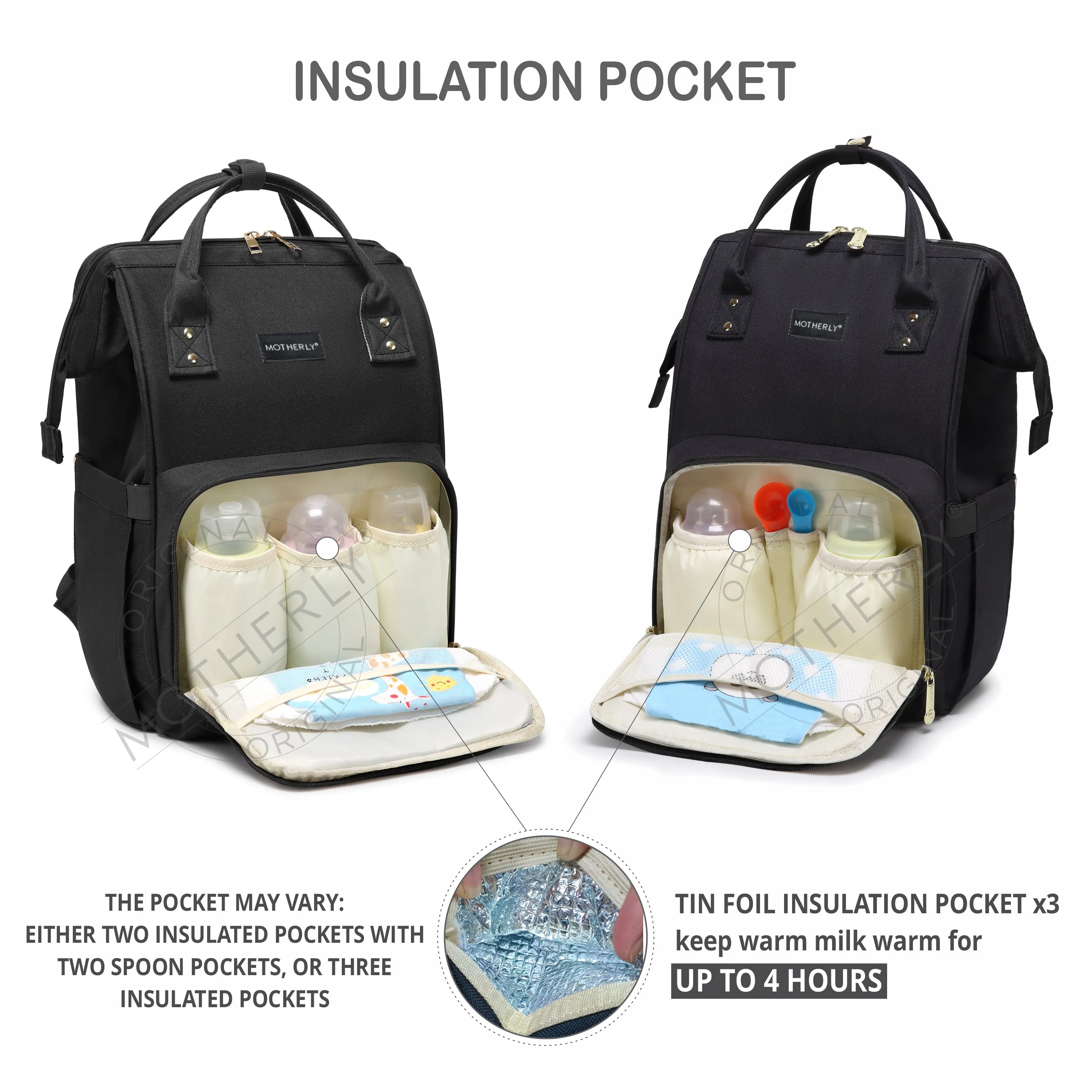 Motherly Everyday Diaper Bag for Mothers for Travel, Maternity Bag for Newborn Baby, Mother Travelling Bag, Multiple Pocket Water Resistant Hospital Bag for moms with 6 Month Warranty