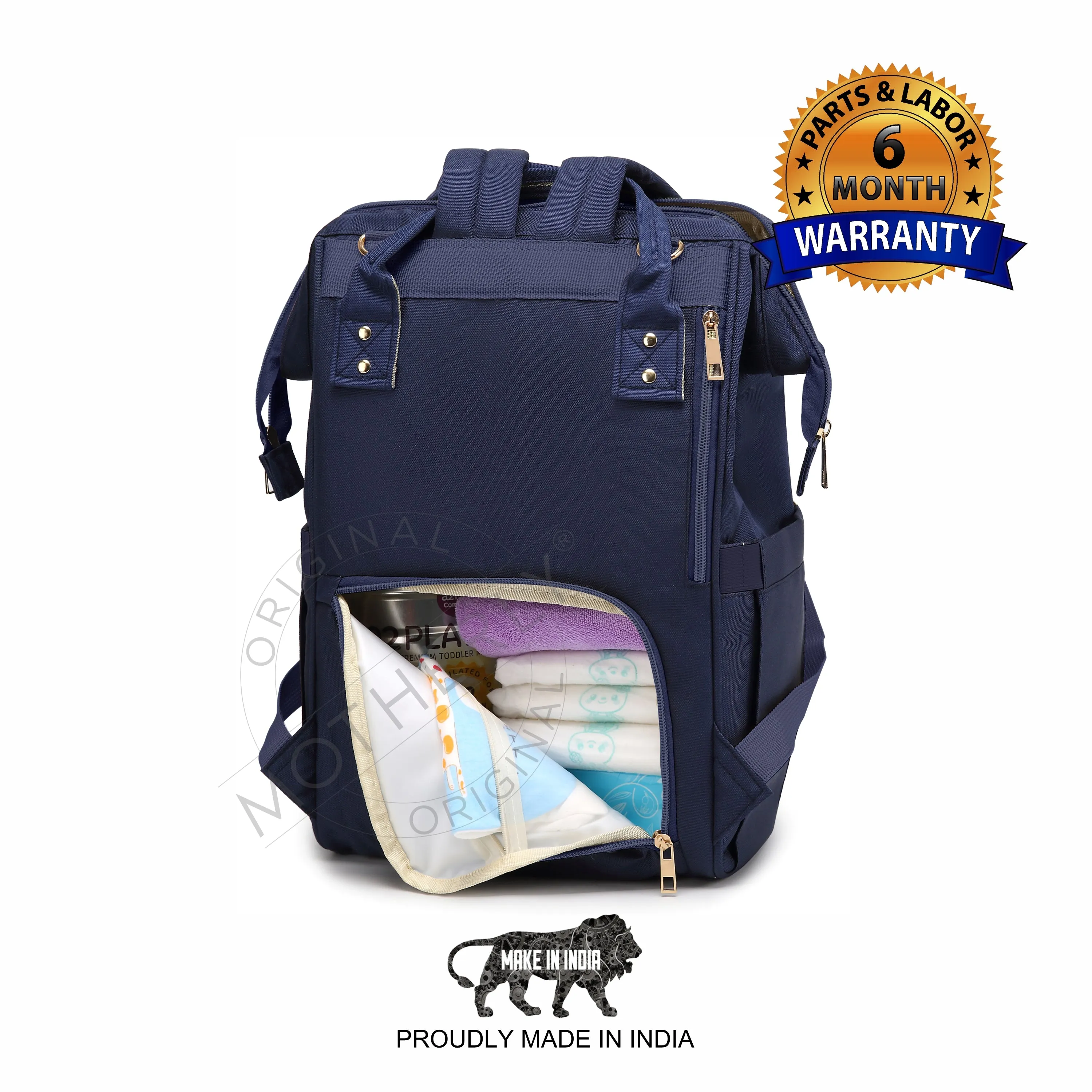 Motherly Everyday Diaper Bag for Mothers for Travel, Maternity Bag for Newborn Baby, Mother Travelling Bag, Multiple Pocket Water Resistant Hospital Bag for moms with 6 Month Warranty