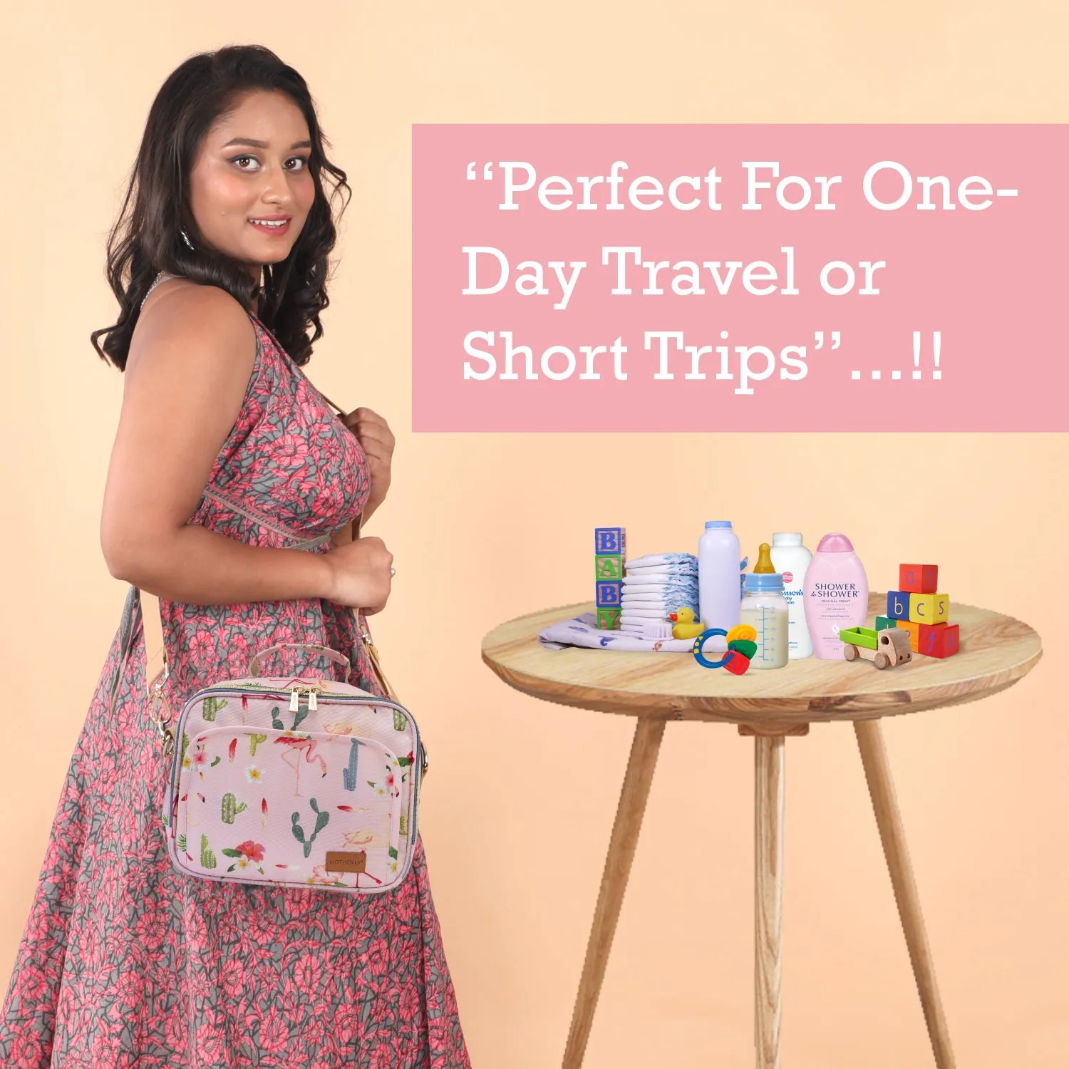 Motherly Mini Diaper Bag for Mothers for Travel | Small Maternity Handbag for Newborn Baby | Mothers Travelling Bag | Multiple Pockets Water Resistant Baby Bag I Hospital Bag for Moms (Unicorn Blue)