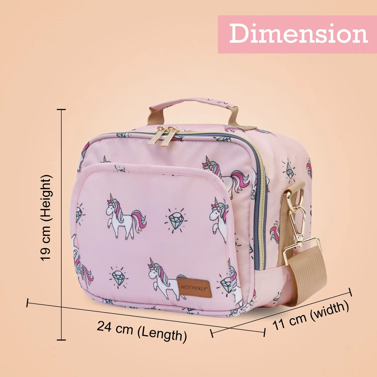Motherly Mini Diaper Bag for Mothers for Travel | Small Maternity Handbag for Newborn Baby | Mothers Travelling Bag | Multiple Pockets Water Resistant Baby Bag I Hospital Bag for Moms (Unicorn Blue)