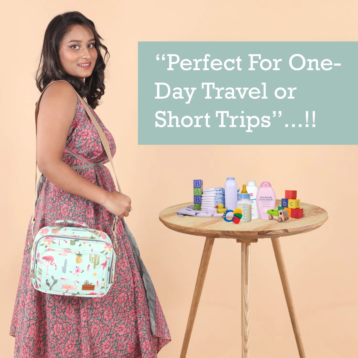 Motherly Mini Diaper Bag for Mothers for Travel | Small Maternity Handbag for Newborn Baby | Mothers Travelling Bag | Multiple Pockets Water Resistant Baby Bag I Hospital Bag for Moms (Unicorn Blue)