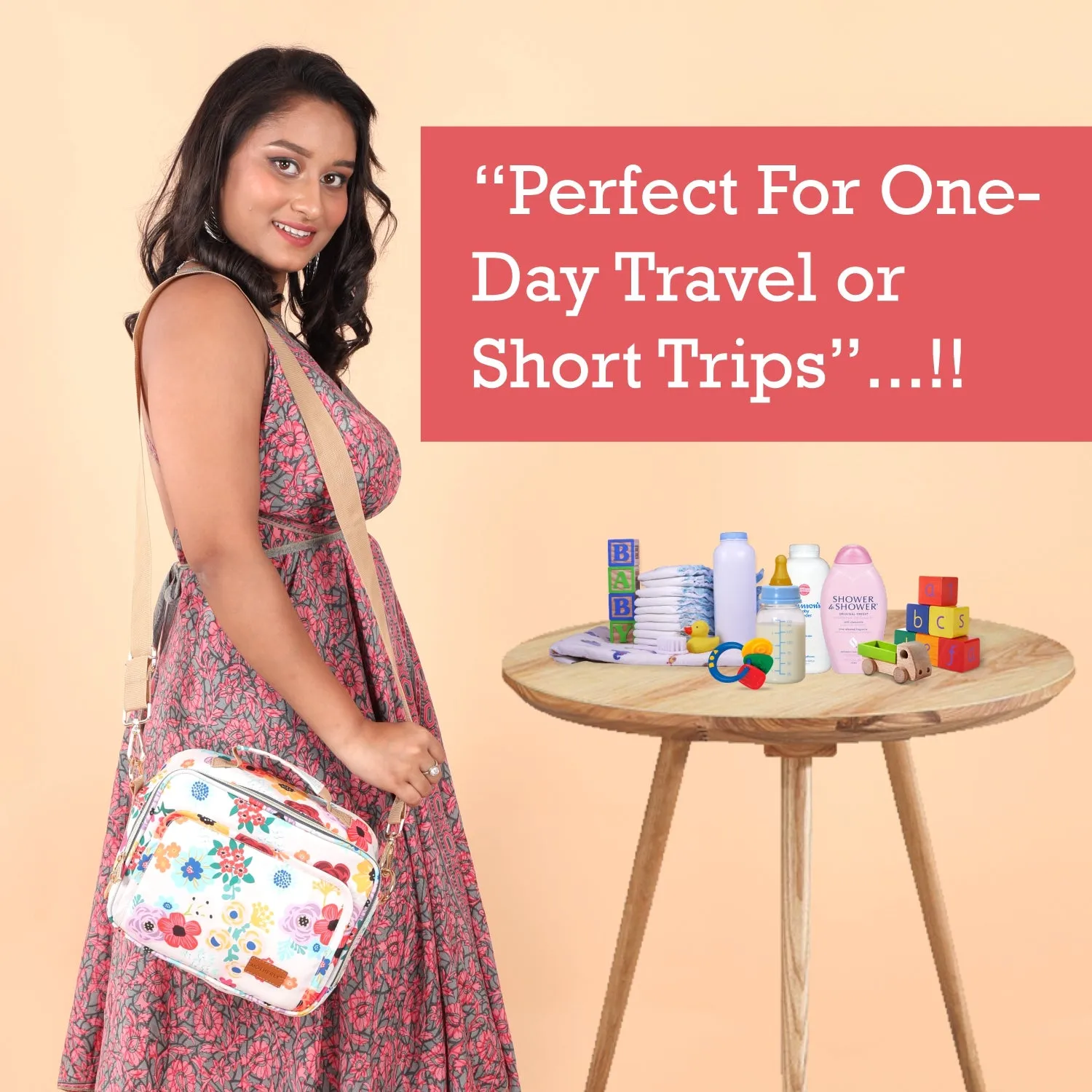 Motherly Mini Diaper Bag for Mothers for Travel | Small Maternity Handbag for Newborn Baby | Mothers Travelling Bag | Multiple Pockets Water Resistant Baby Bag I Hospital Bag for Moms (Unicorn Blue)