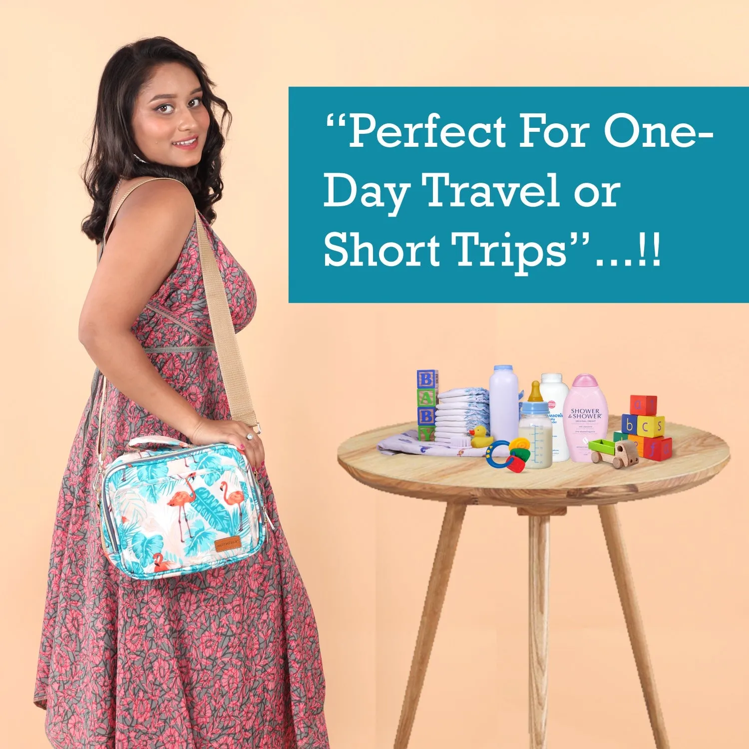 Motherly Mini Diaper Bag for Mothers for Travel | Small Maternity Handbag for Newborn Baby | Mothers Travelling Bag | Multiple Pockets Water Resistant Baby Bag I Hospital Bag for Moms (Unicorn Blue)