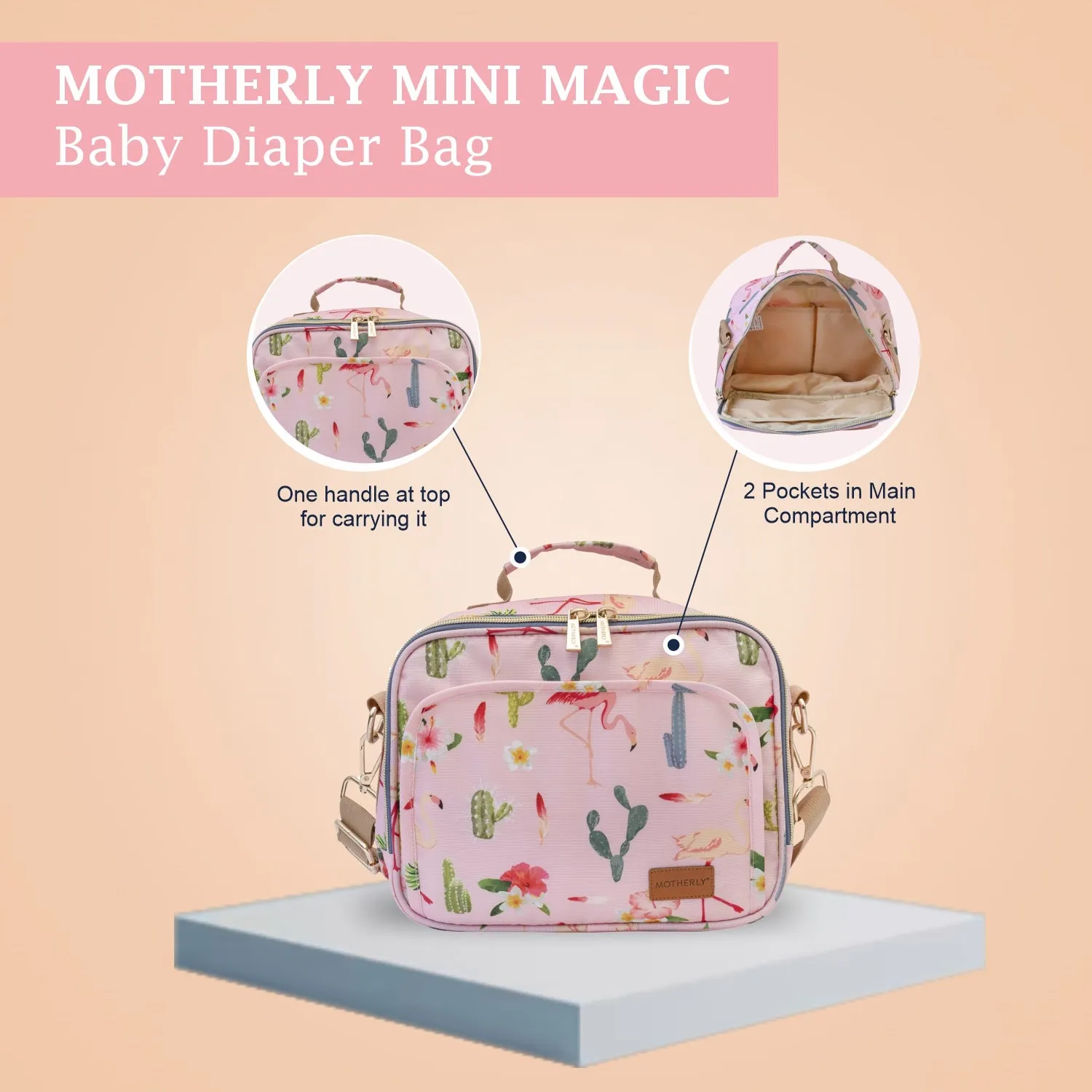 Motherly Mini Diaper Bag for Mothers for Travel | Small Maternity Handbag for Newborn Baby | Mothers Travelling Bag | Multiple Pockets Water Resistant Baby Bag I Hospital Bag for Moms (Unicorn Blue)