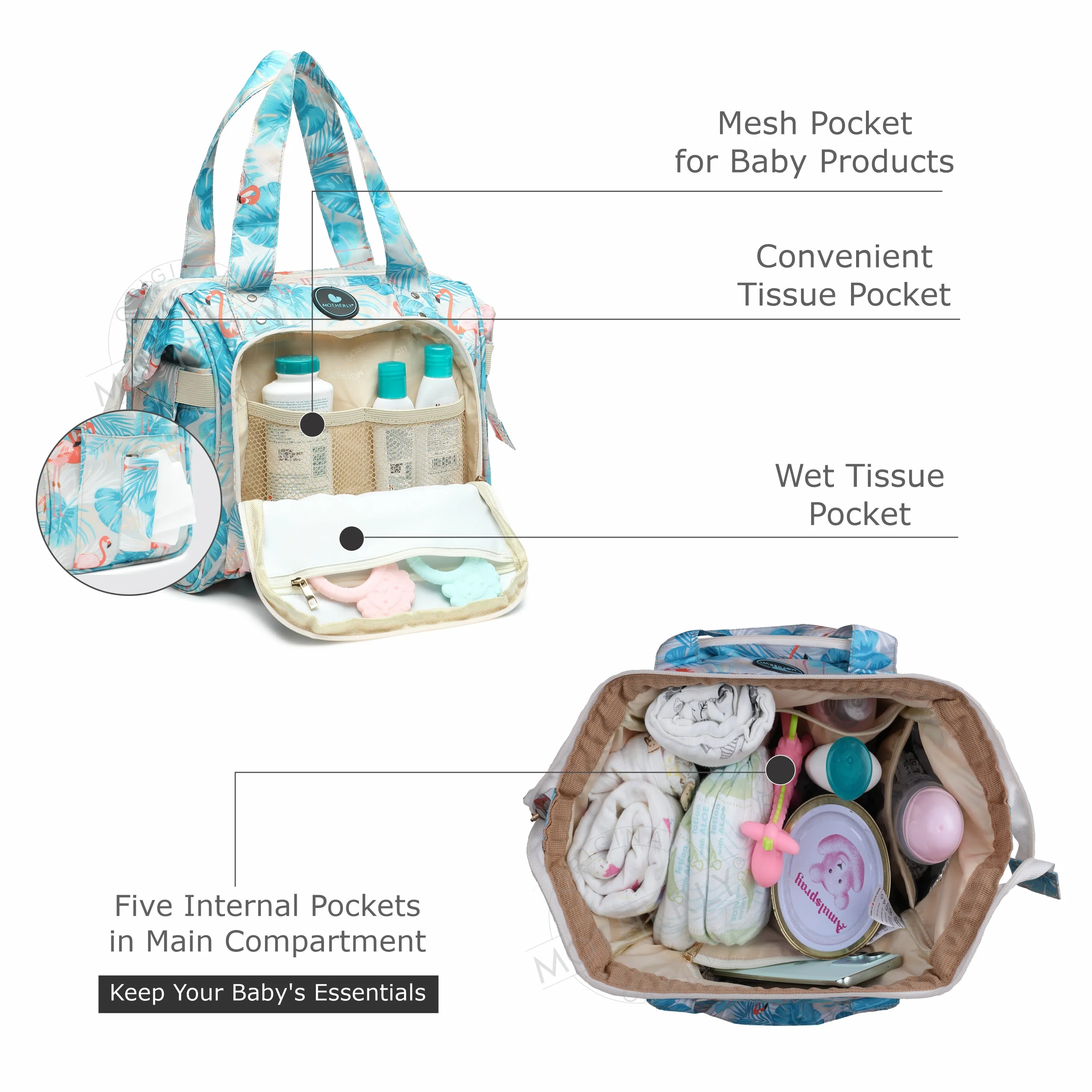 Motherly Mini Diaper Bag for Mothers | Small Diaper handbag for mom for travel