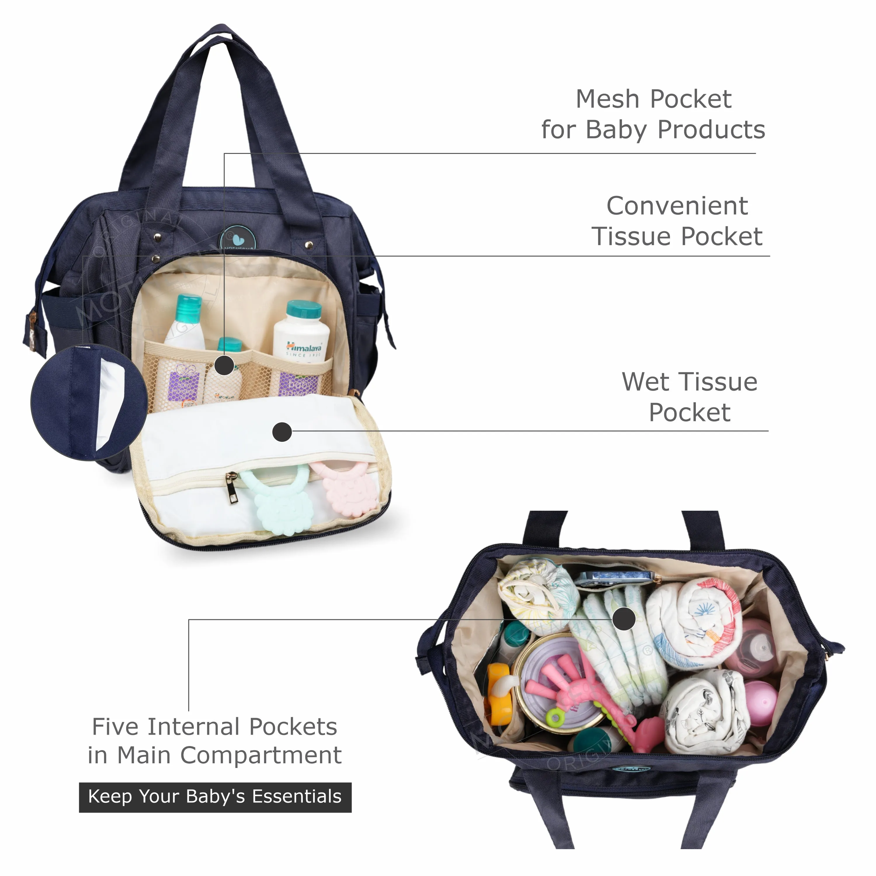 Motherly Mini Diaper Bag for Mothers | Small Diaper handbag for mom for travel