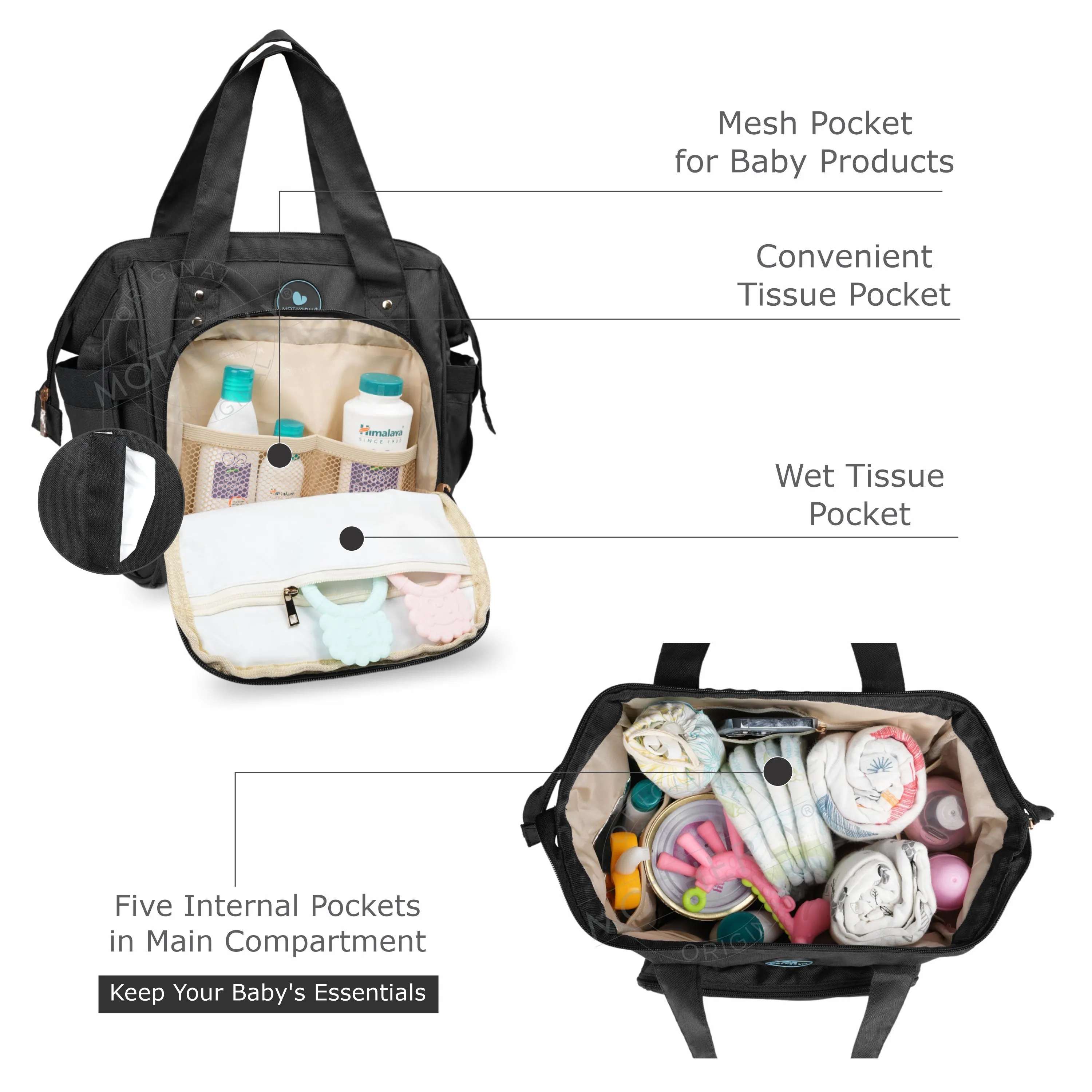 Motherly Mini Diaper Bag for Mothers | Small Diaper handbag for mom for travel
