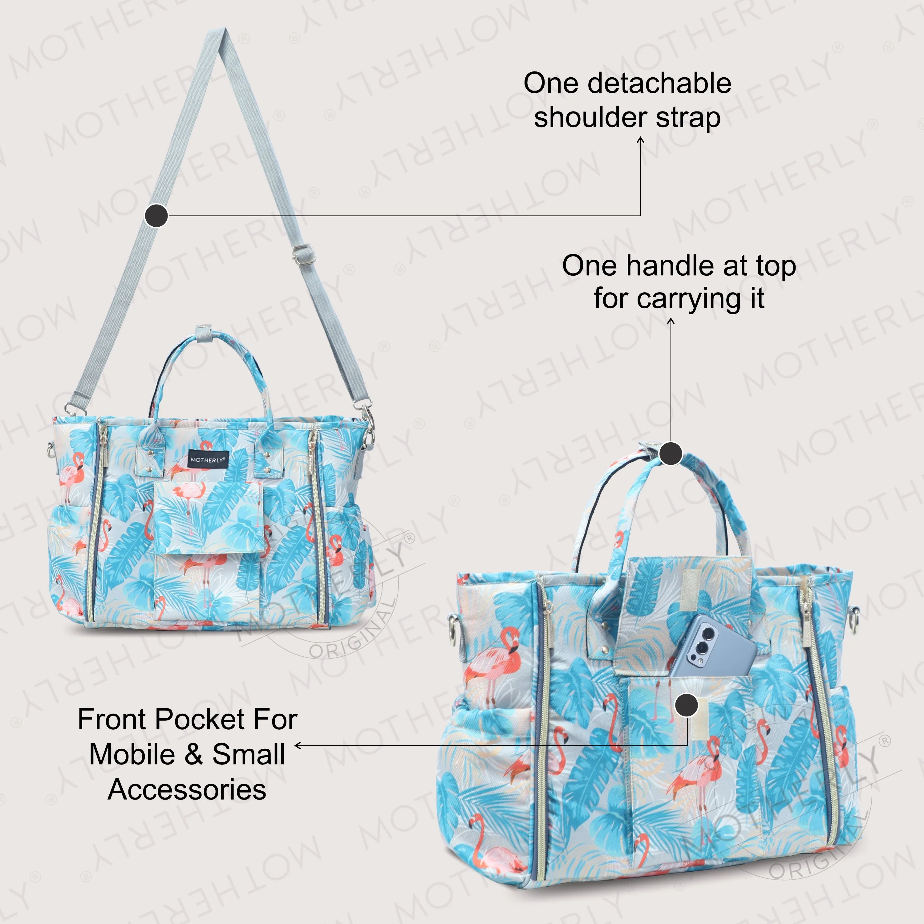 Motherly Womens Stylish Diaper Bag Mummy Bag Handbag