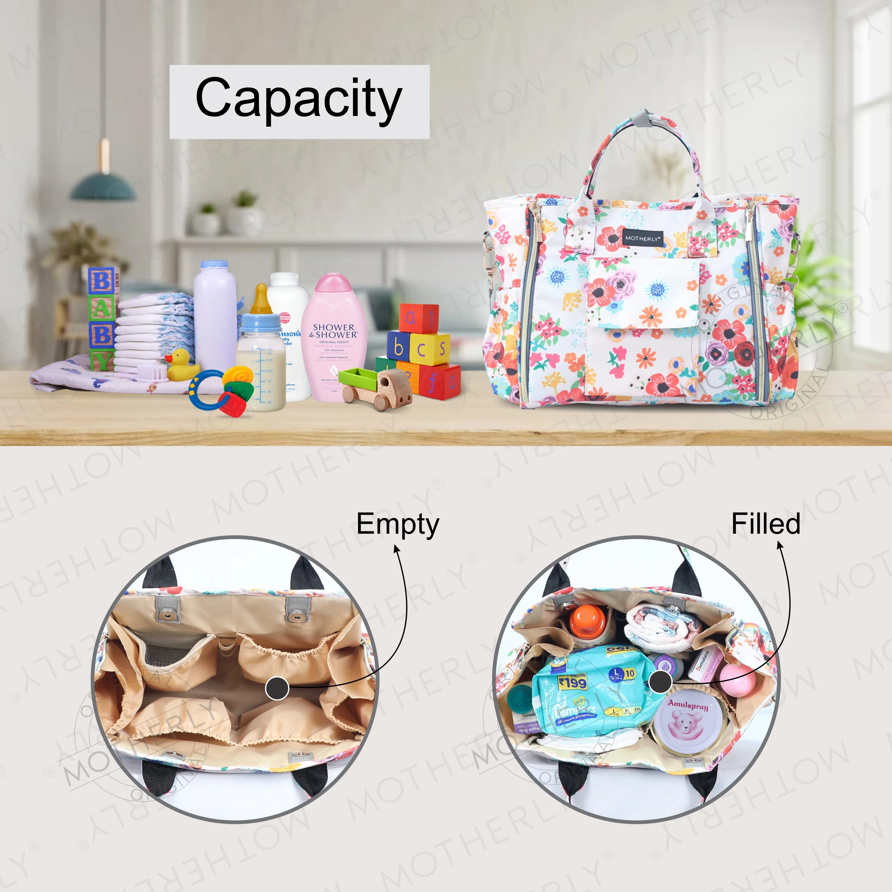 Motherly Womens Stylish Diaper Bag Mummy Bag Handbag