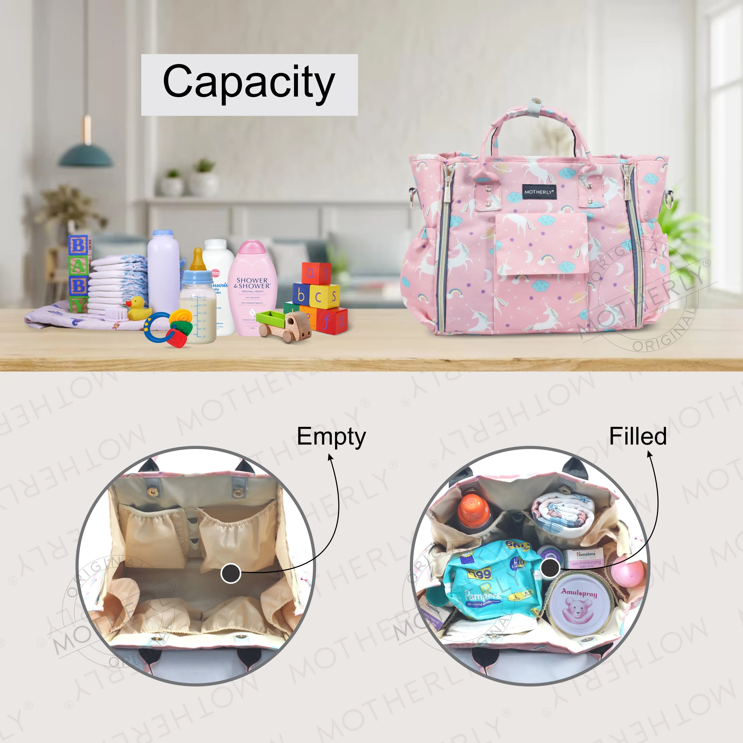 Motherly Womens Stylish Diaper Bag Mummy Bag Handbag
