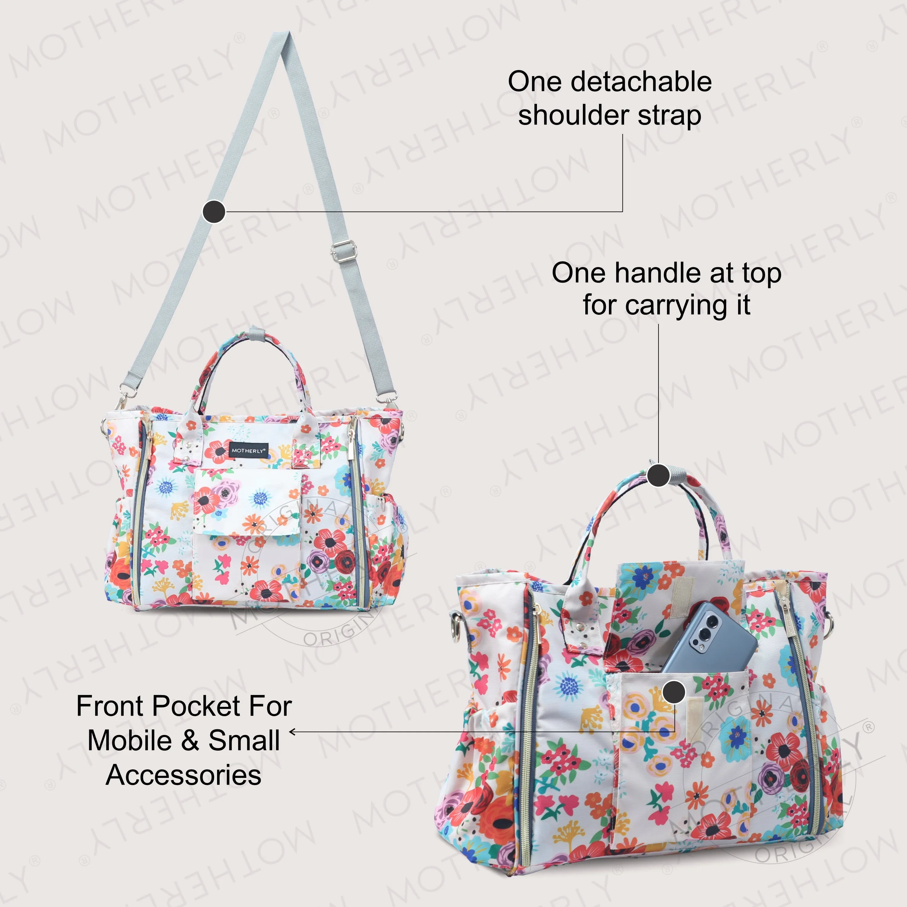 Motherly Womens Stylish Diaper Bag Mummy Bag Handbag