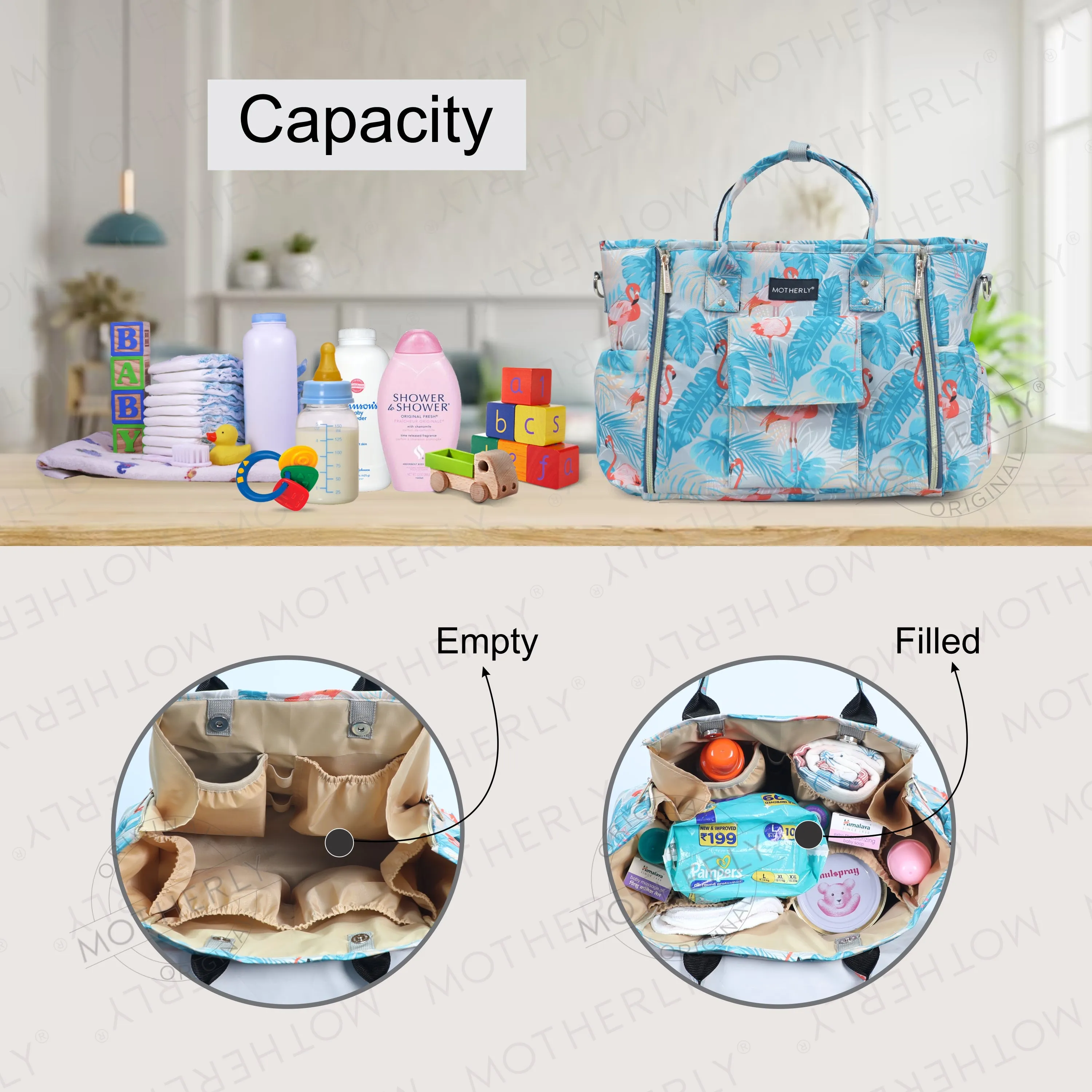 Motherly Womens Stylish Diaper Bag Mummy Bag Handbag