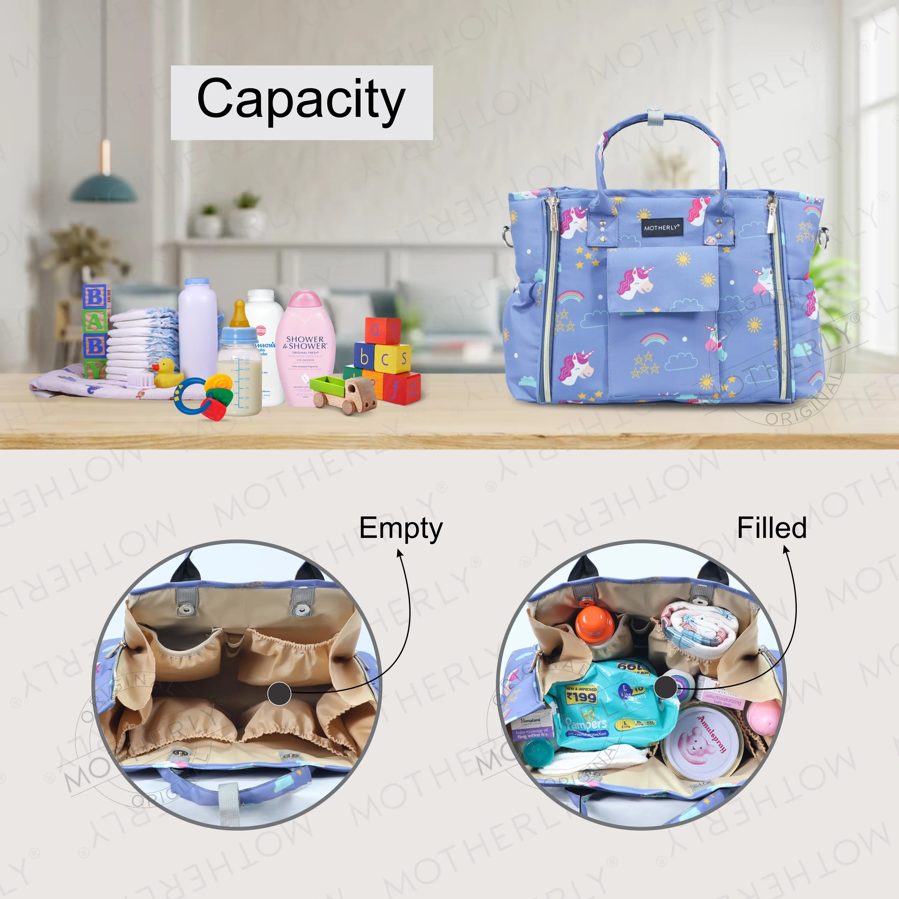 Motherly Womens Stylish Diaper Bag Mummy Bag Handbag