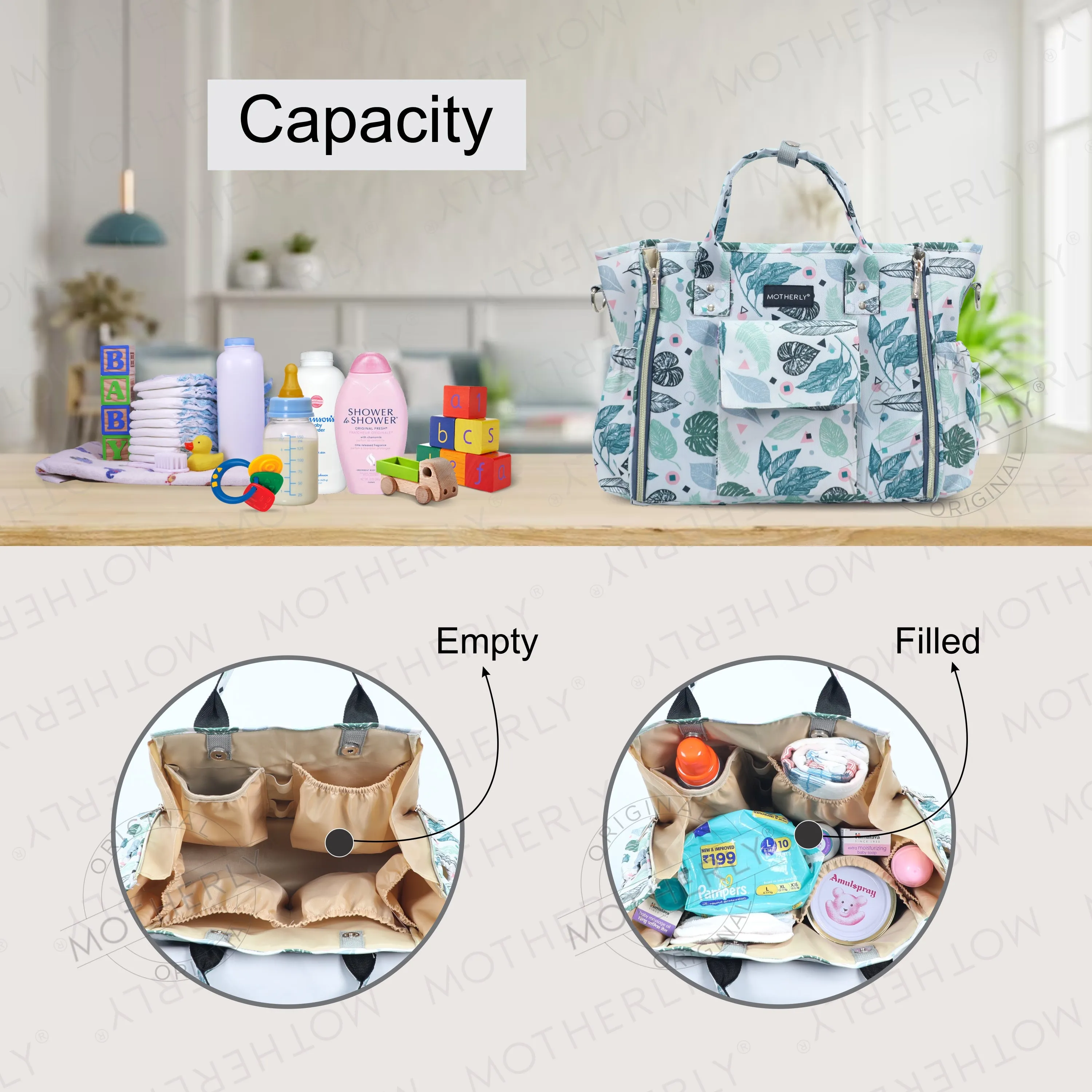 Motherly Womens Stylish Diaper Bag Mummy Bag Handbag