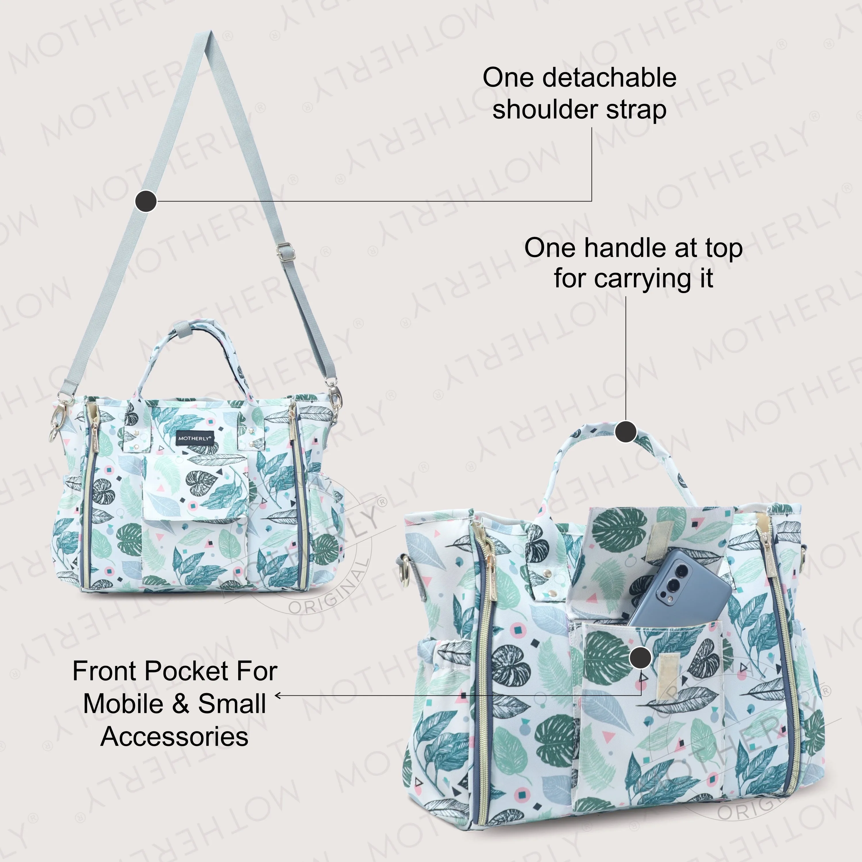 Motherly Womens Stylish Diaper Bag Mummy Bag Handbag