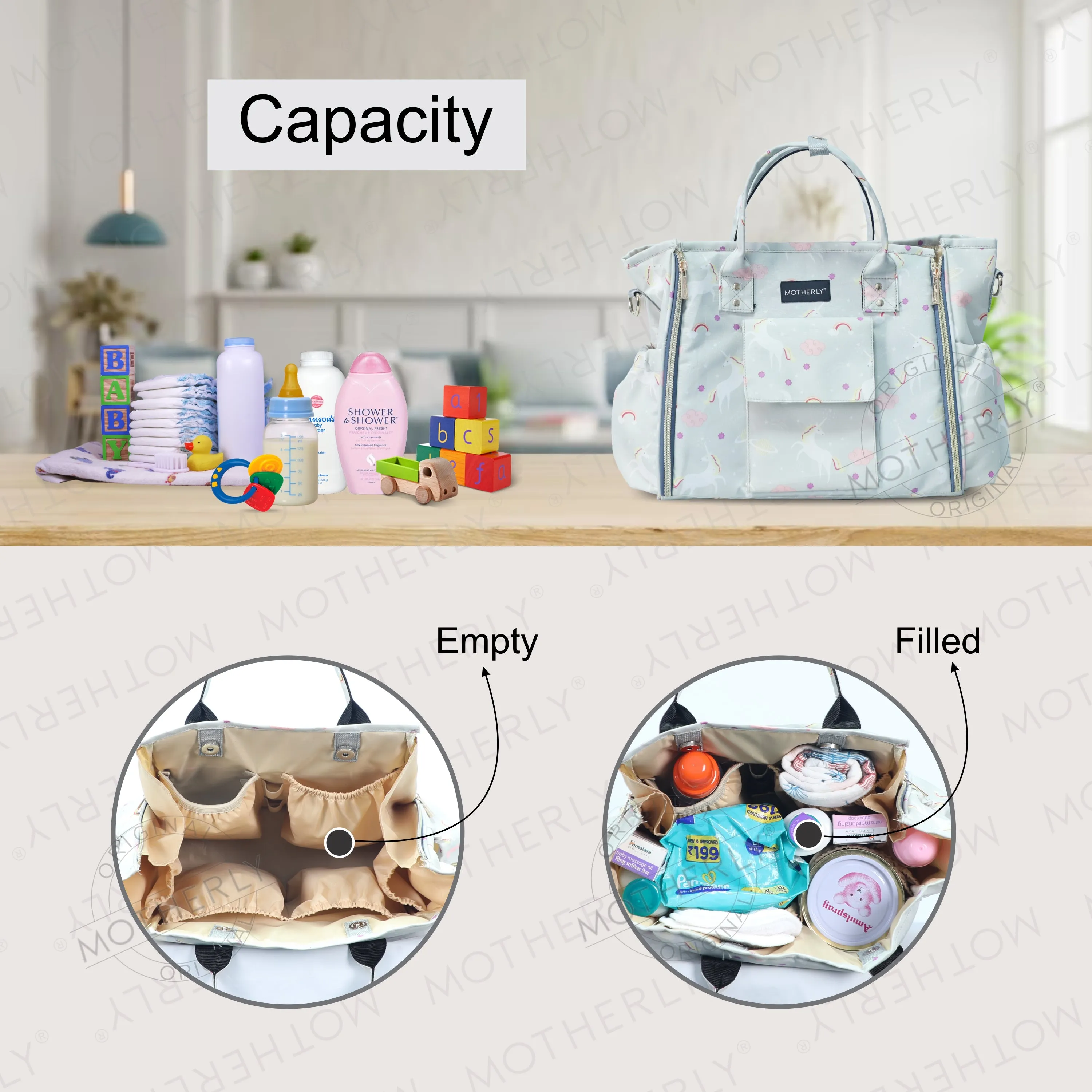 Motherly Womens Stylish Diaper Bag Mummy Bag Handbag