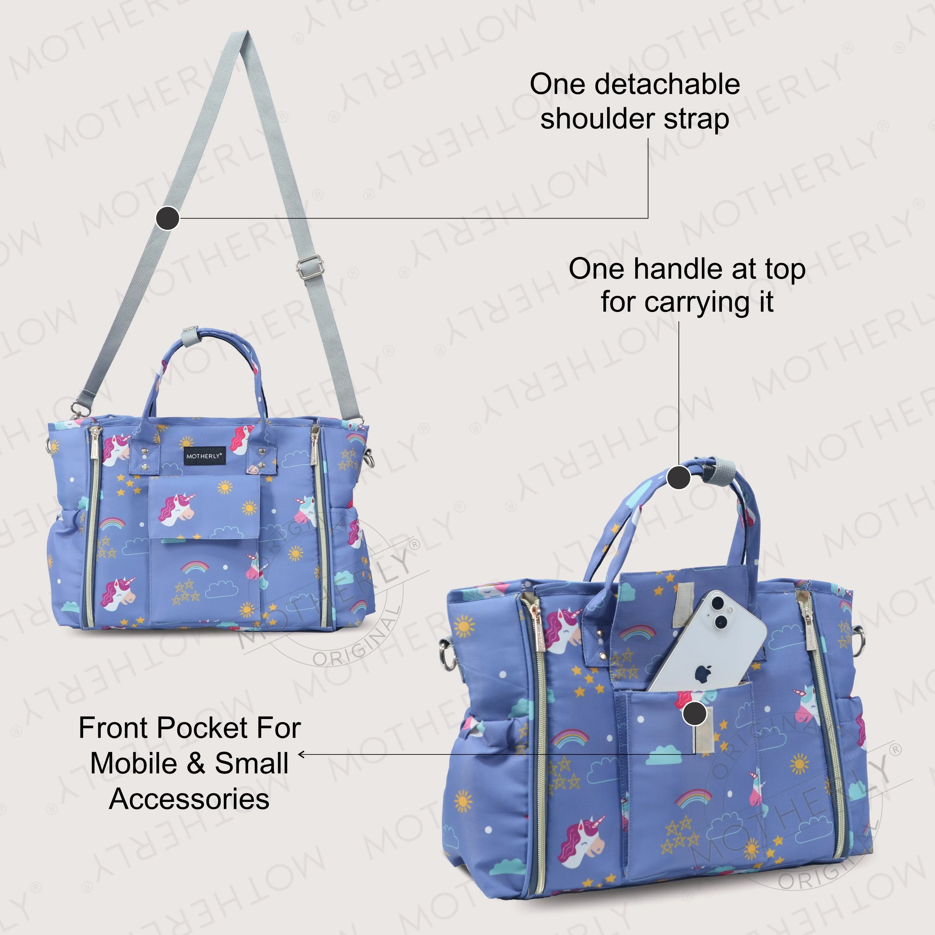 Motherly Womens Stylish Diaper Bag Mummy Bag Handbag