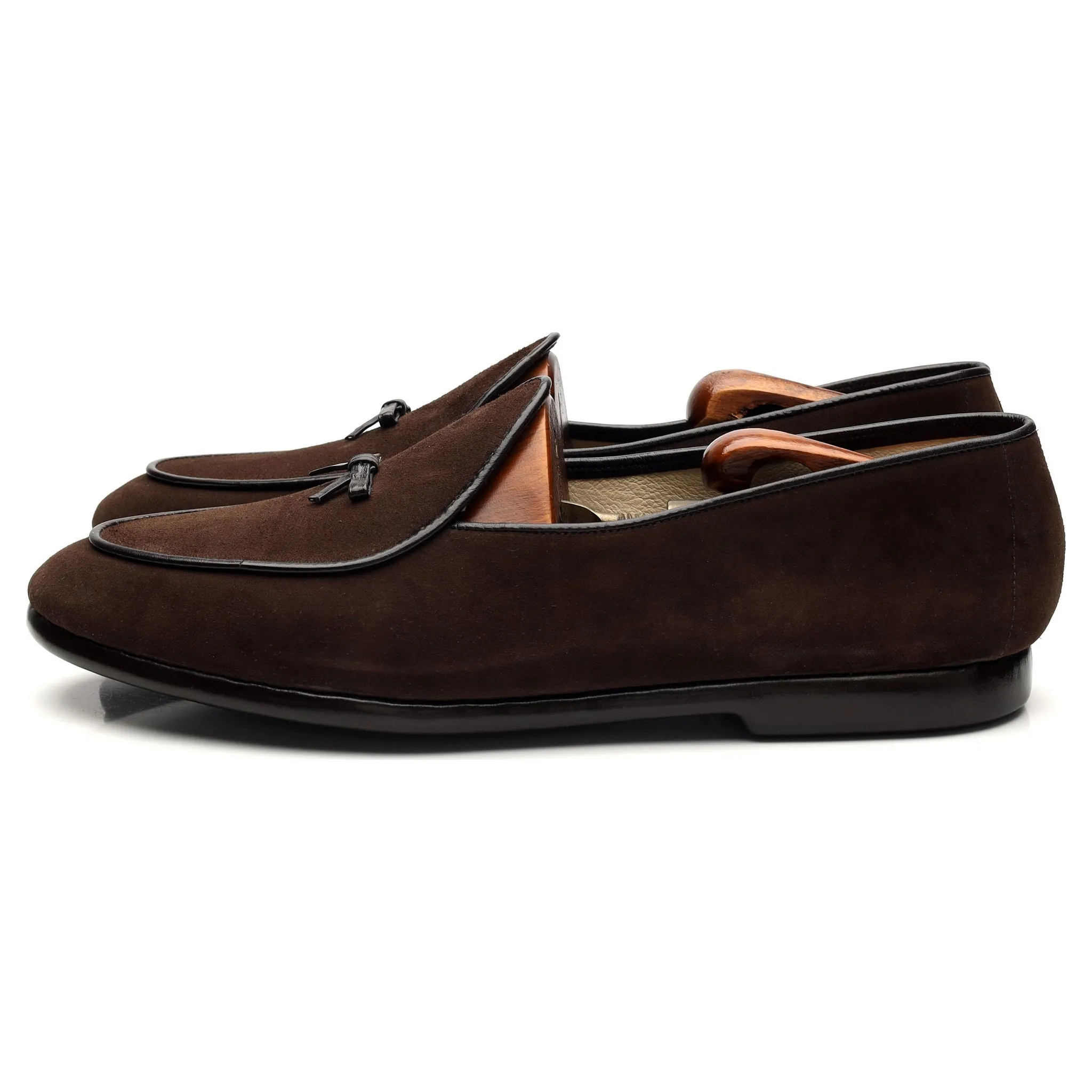 'Mr. Casual' Dark Brown Suede Slip On Belgian Loafers UK 9.5 US 10.5