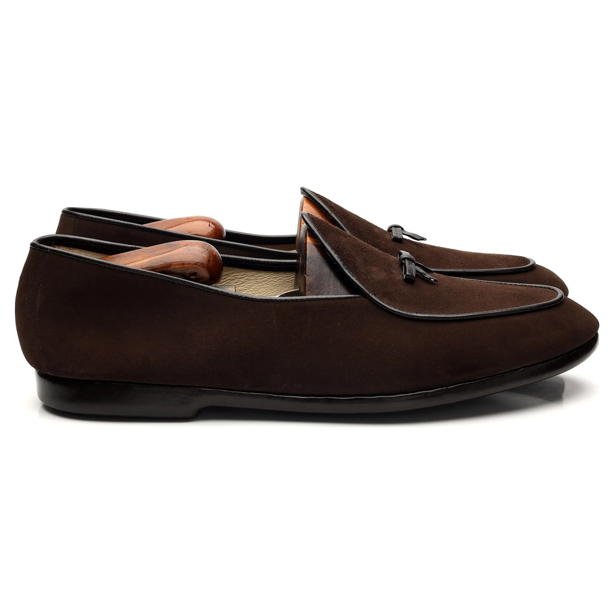 'Mr. Casual' Dark Brown Suede Slip On Belgian Loafers UK 9.5 US 10.5