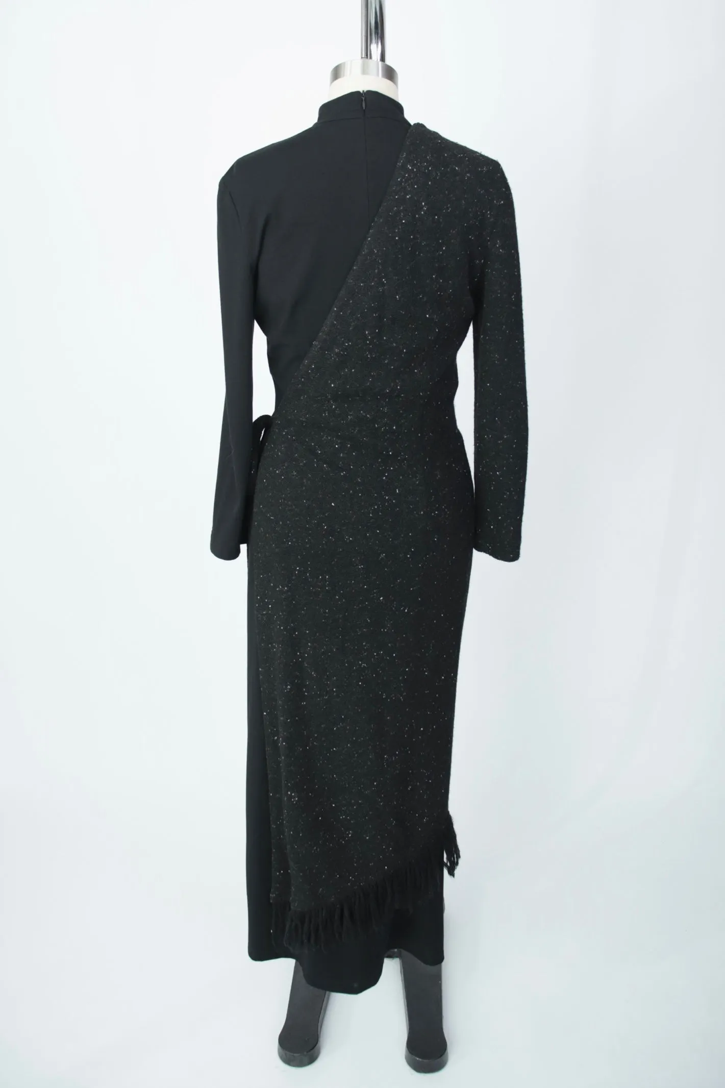 Mugler Wool Asymmetrical Wrap Dress*