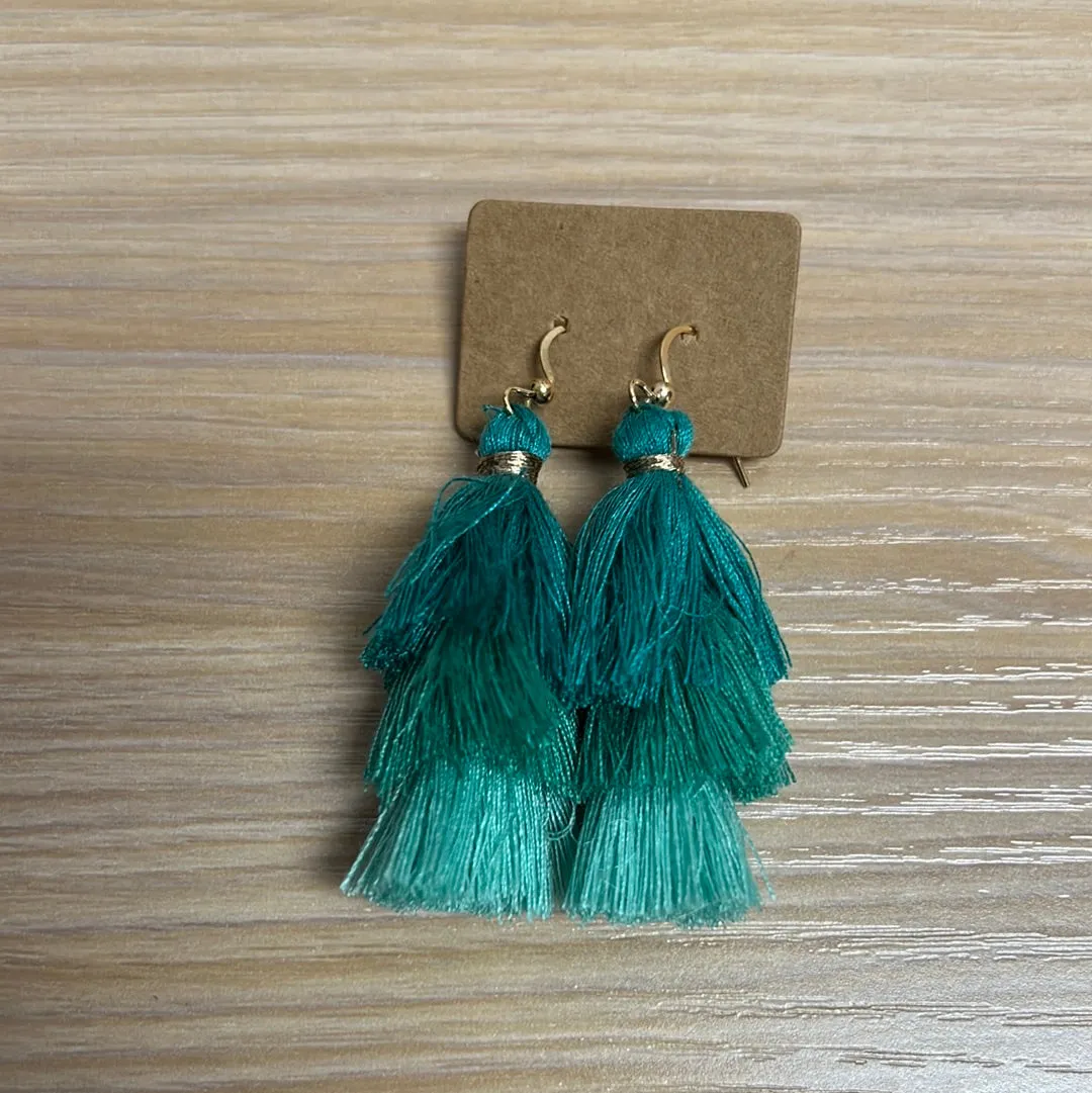 Multi Color Tassel Earring
