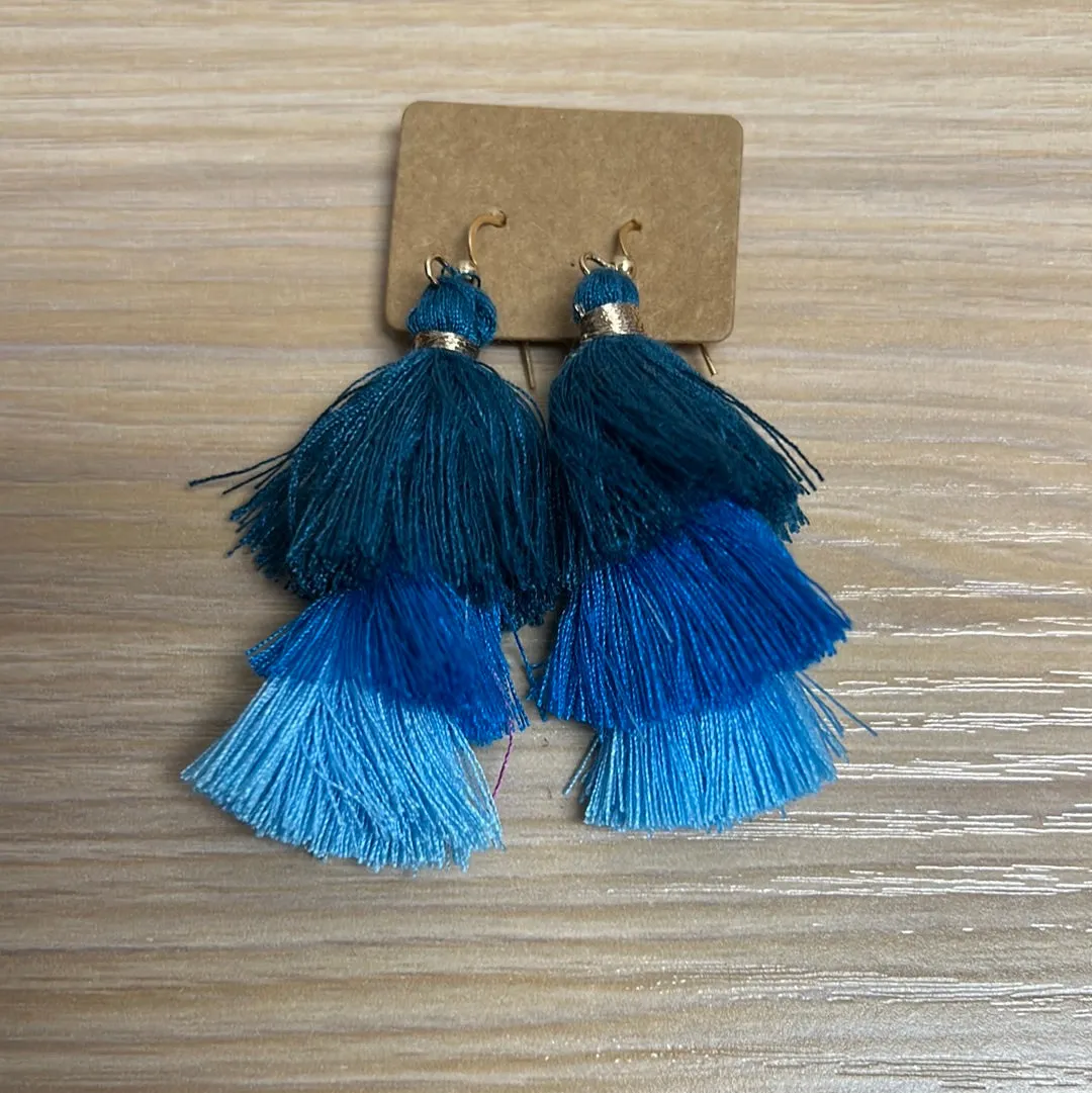 Multi Color Tassel Earring