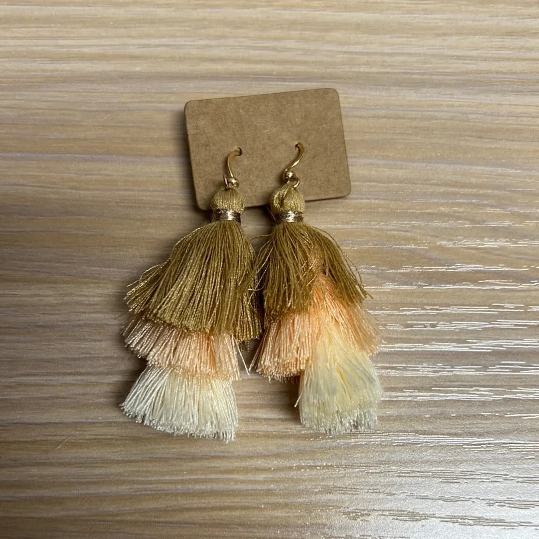 Multi Color Tassel Earring