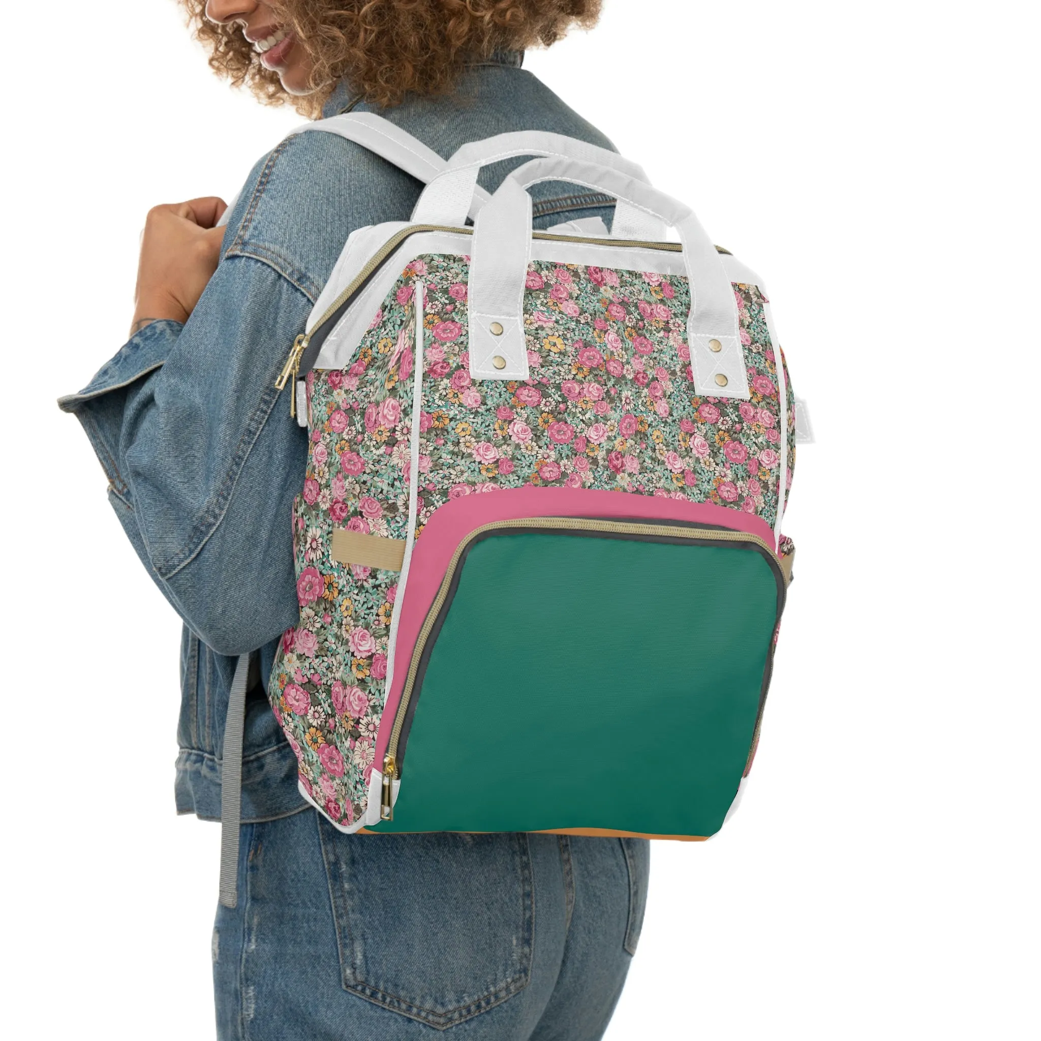 Multifunctional Diaper Backpack / Turquoise front