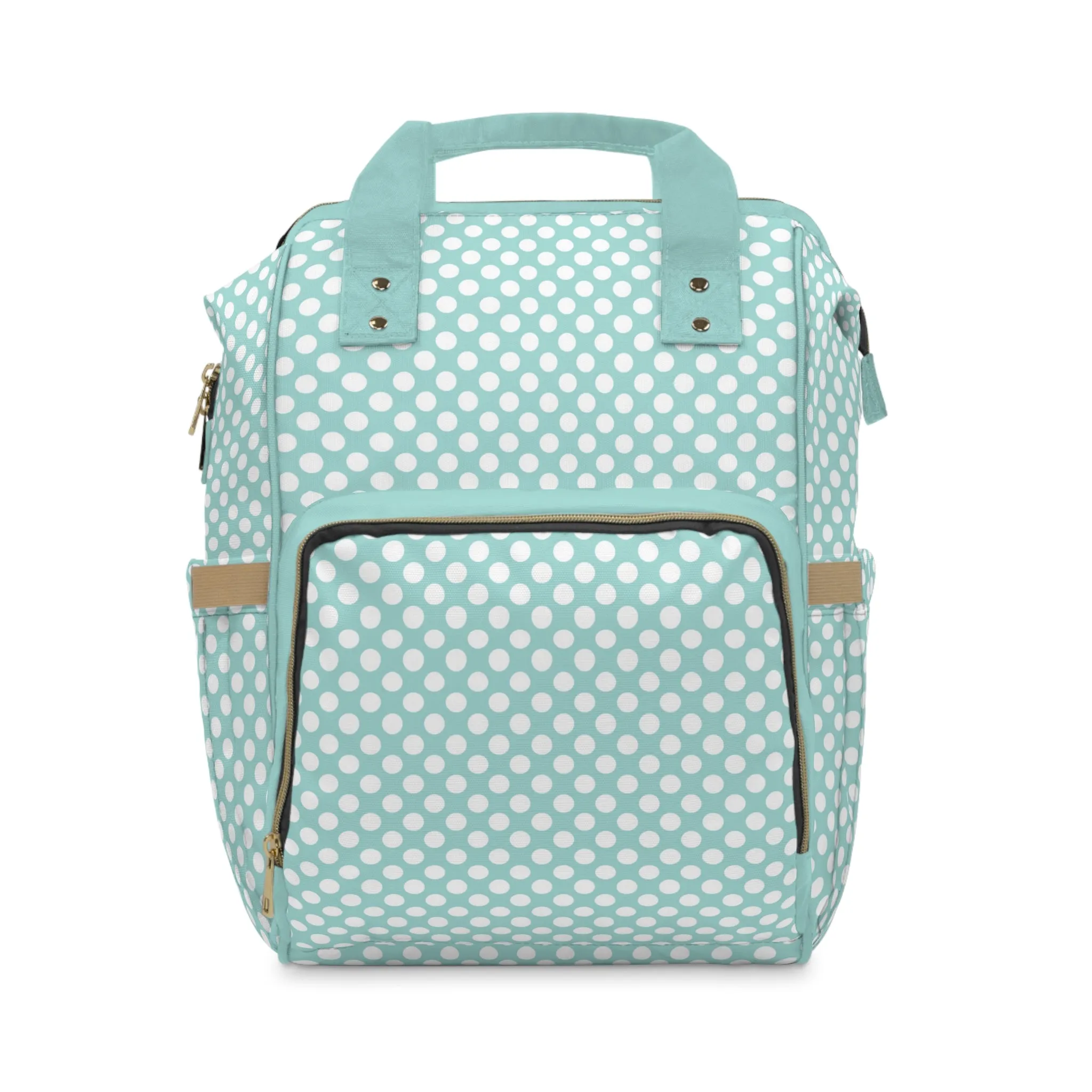 Multifunctional Polka Dot Diaper Backpack - Stylish and Practical Baby Bag for Busy Parents