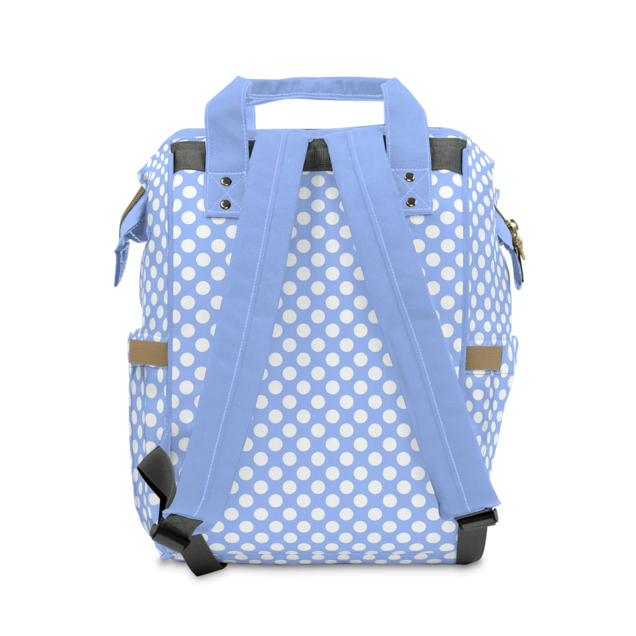 Multifunctional Polka Dot Diaper Backpack - Stylish and Practical Baby Bag for Busy Parents