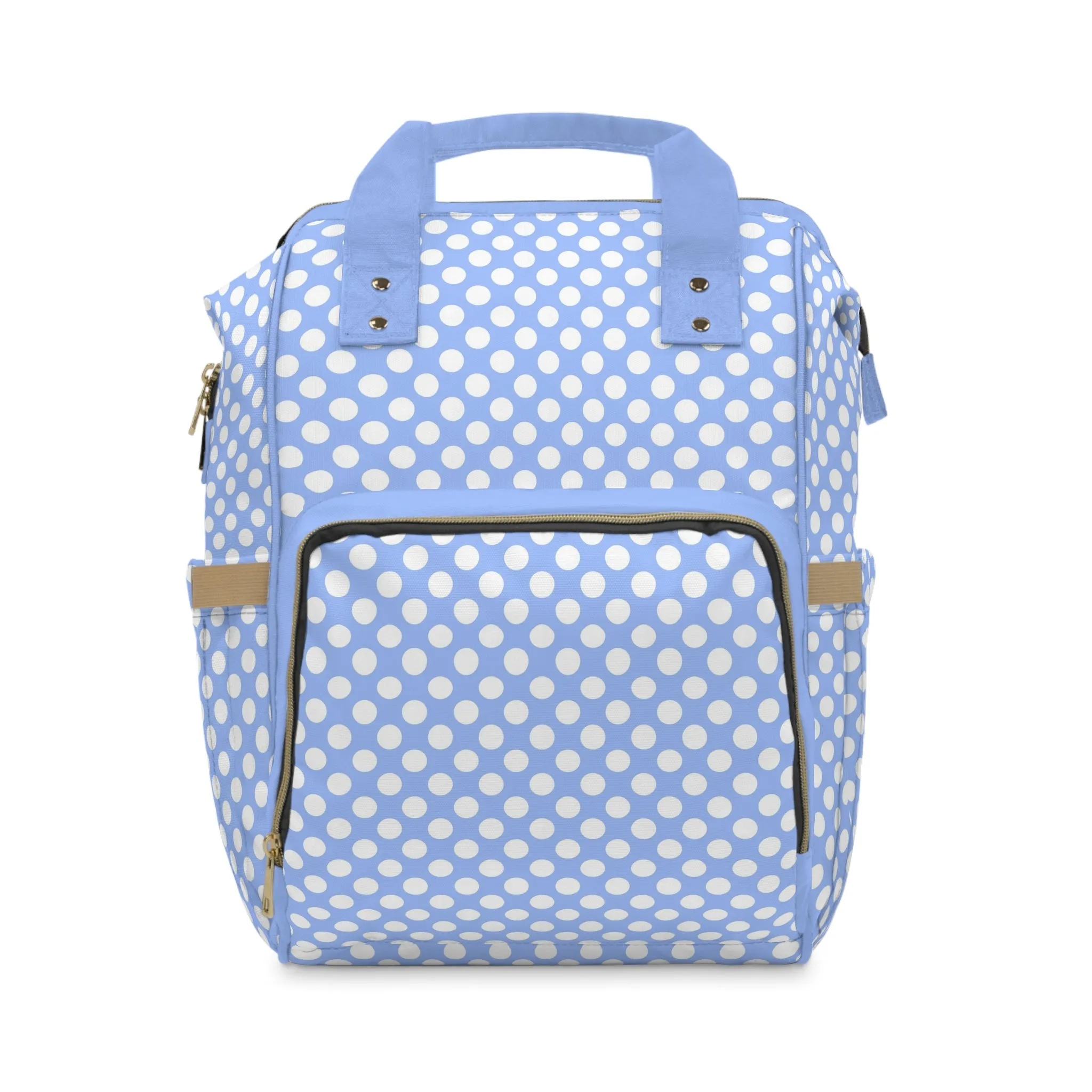 Multifunctional Polka Dot Diaper Backpack - Stylish and Practical Baby Bag for Busy Parents
