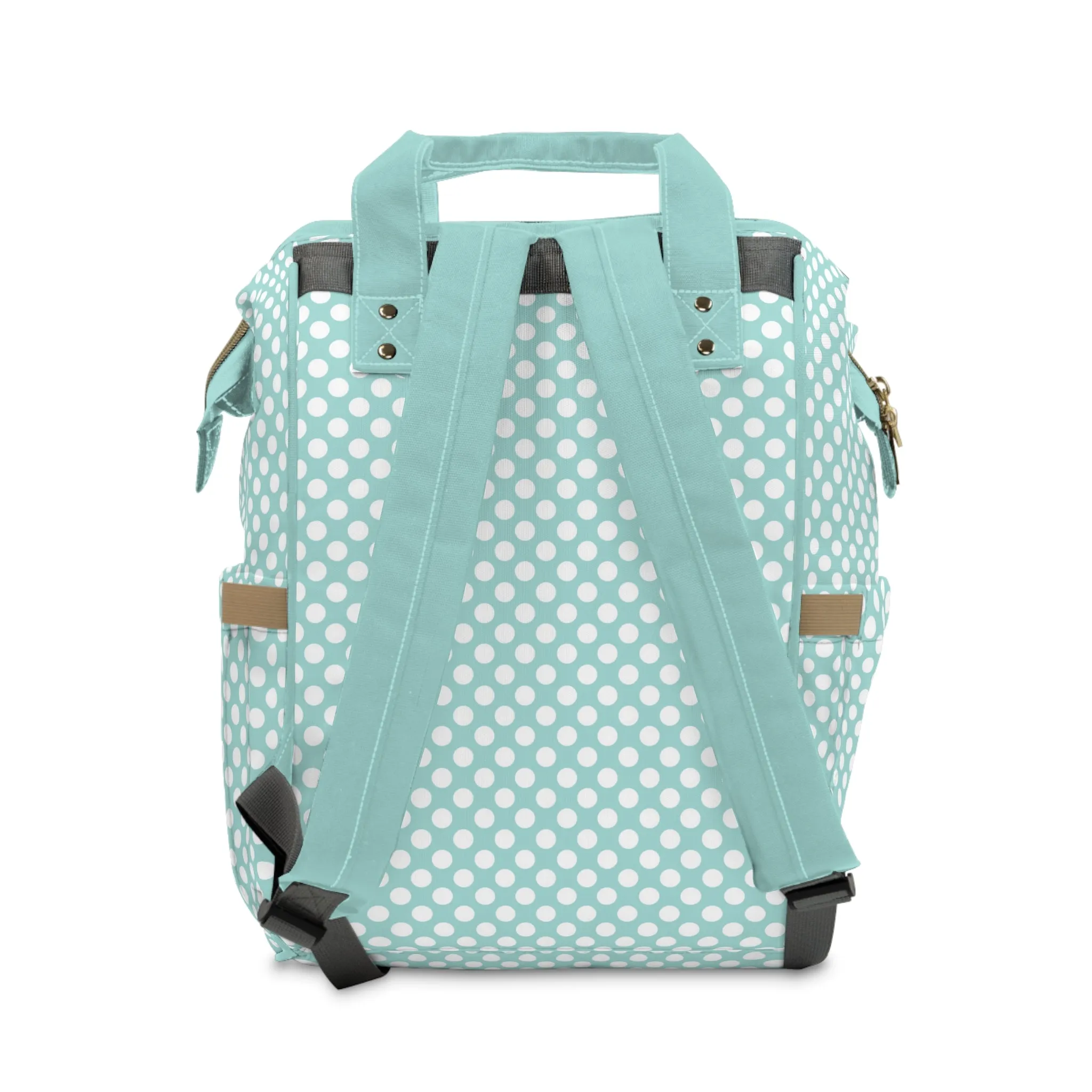 Multifunctional Polka Dot Diaper Backpack - Stylish and Practical Baby Bag for Busy Parents