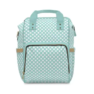 Multifunctional Polka Dot Diaper Backpack - Stylish and Practical Baby Bag for Busy Parents