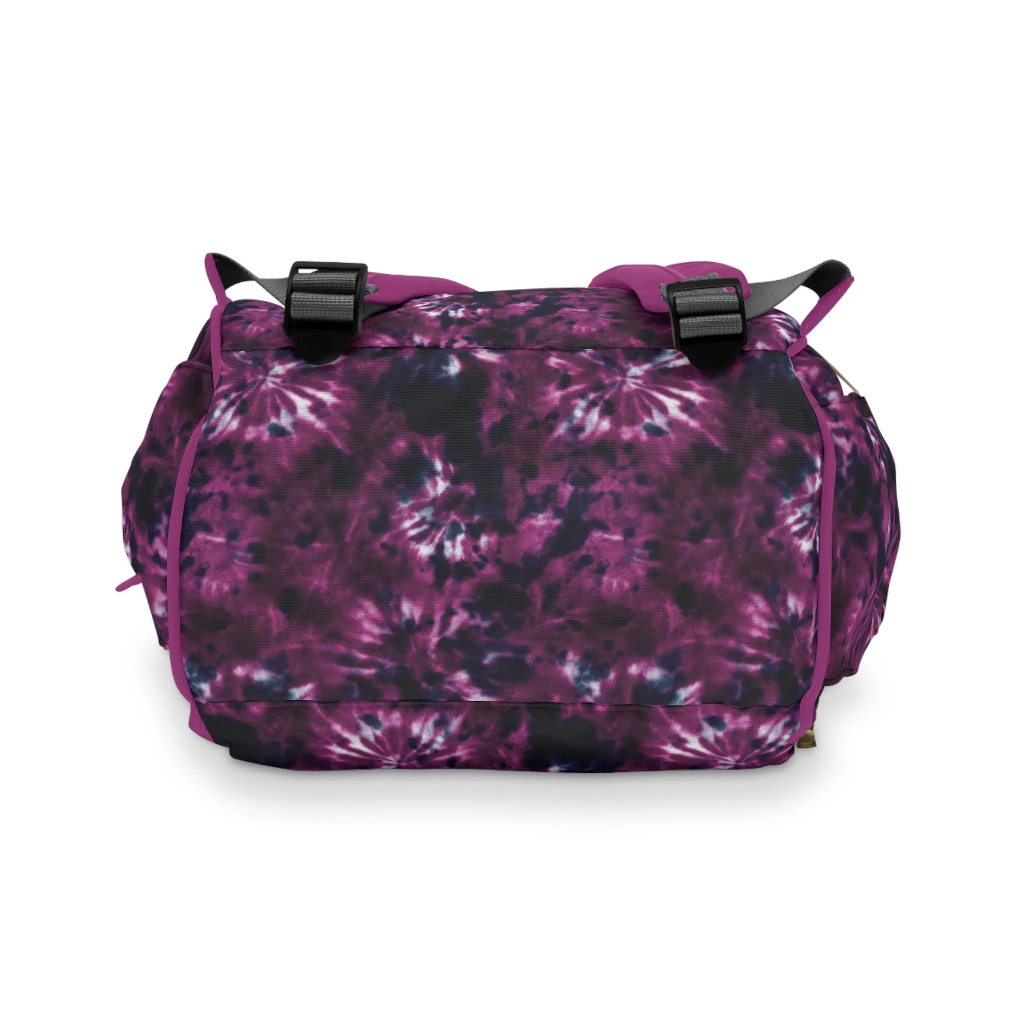 Multifunctional Tie-Dye Diaper Backpack - Lightweight Nylon Baby Bag with Adjustable Straps