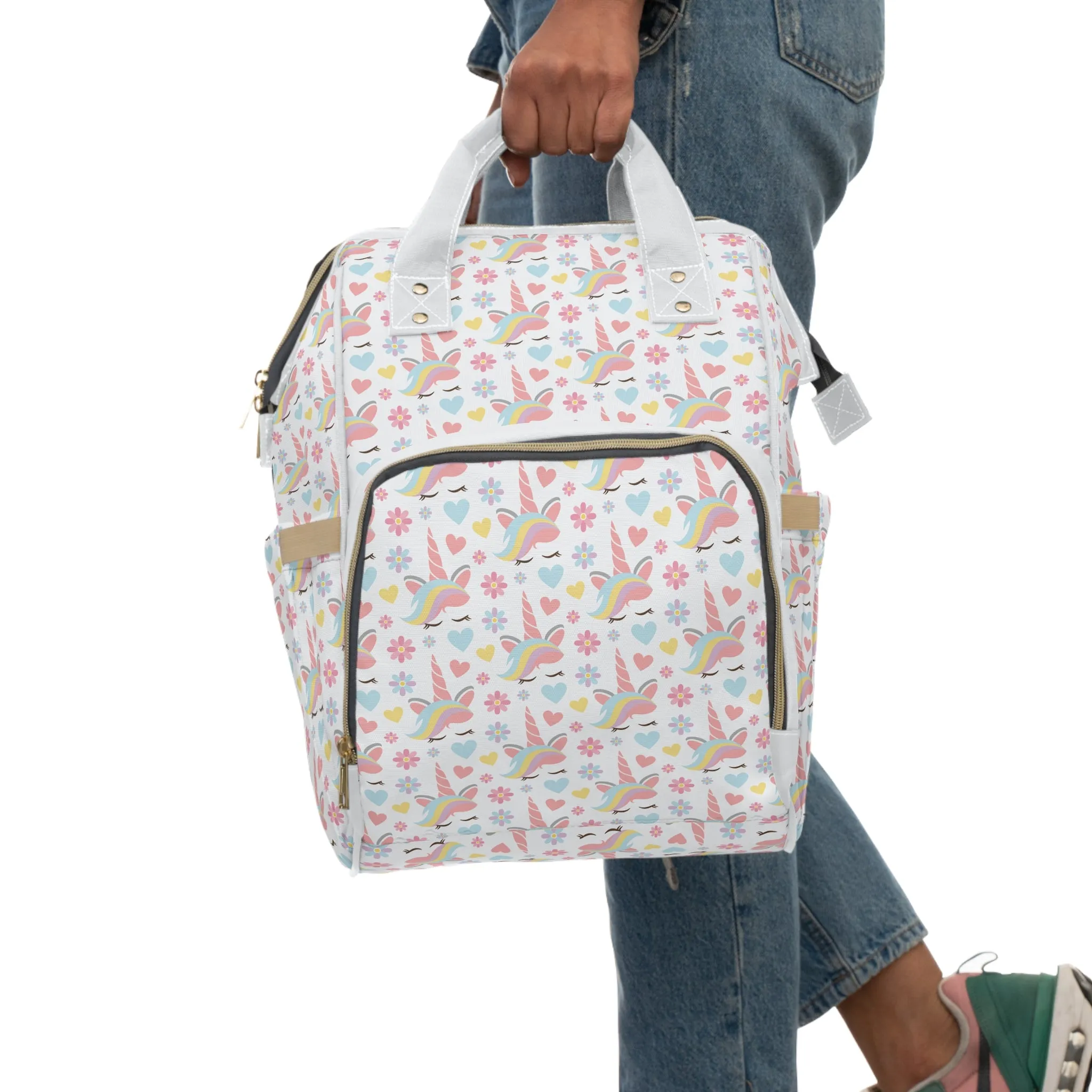Multifunctional Unicorn Diaper Backpack - Magical Storage Solution for Busy Parents
