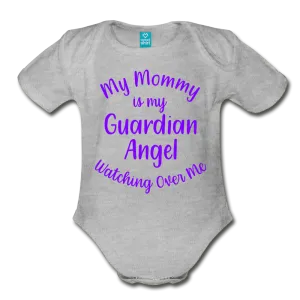 My Mommy is my Guardian Angel Organic Short Sleeve Baby Bodysuit