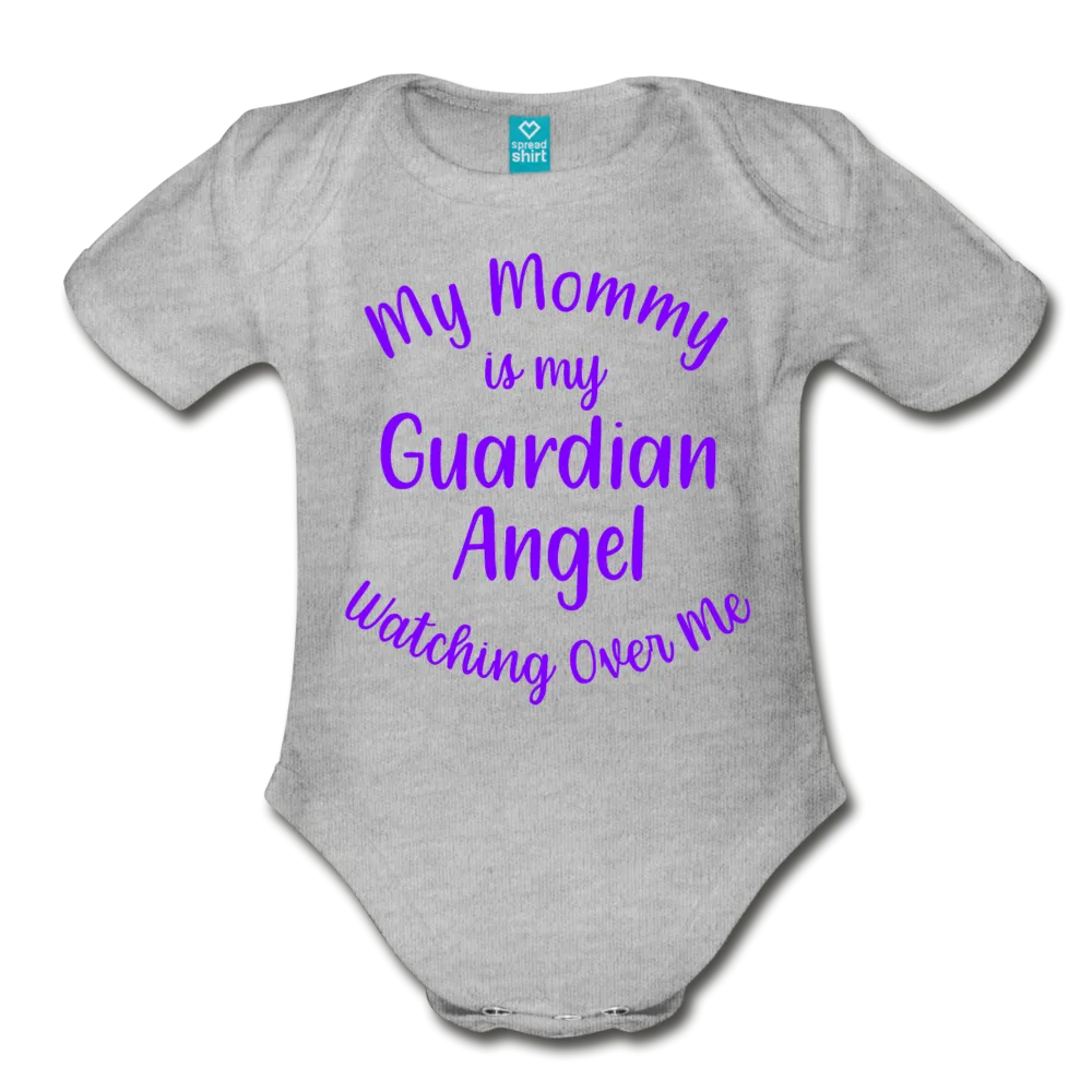 My Mommy is my Guardian Angel Organic Short Sleeve Baby Bodysuit