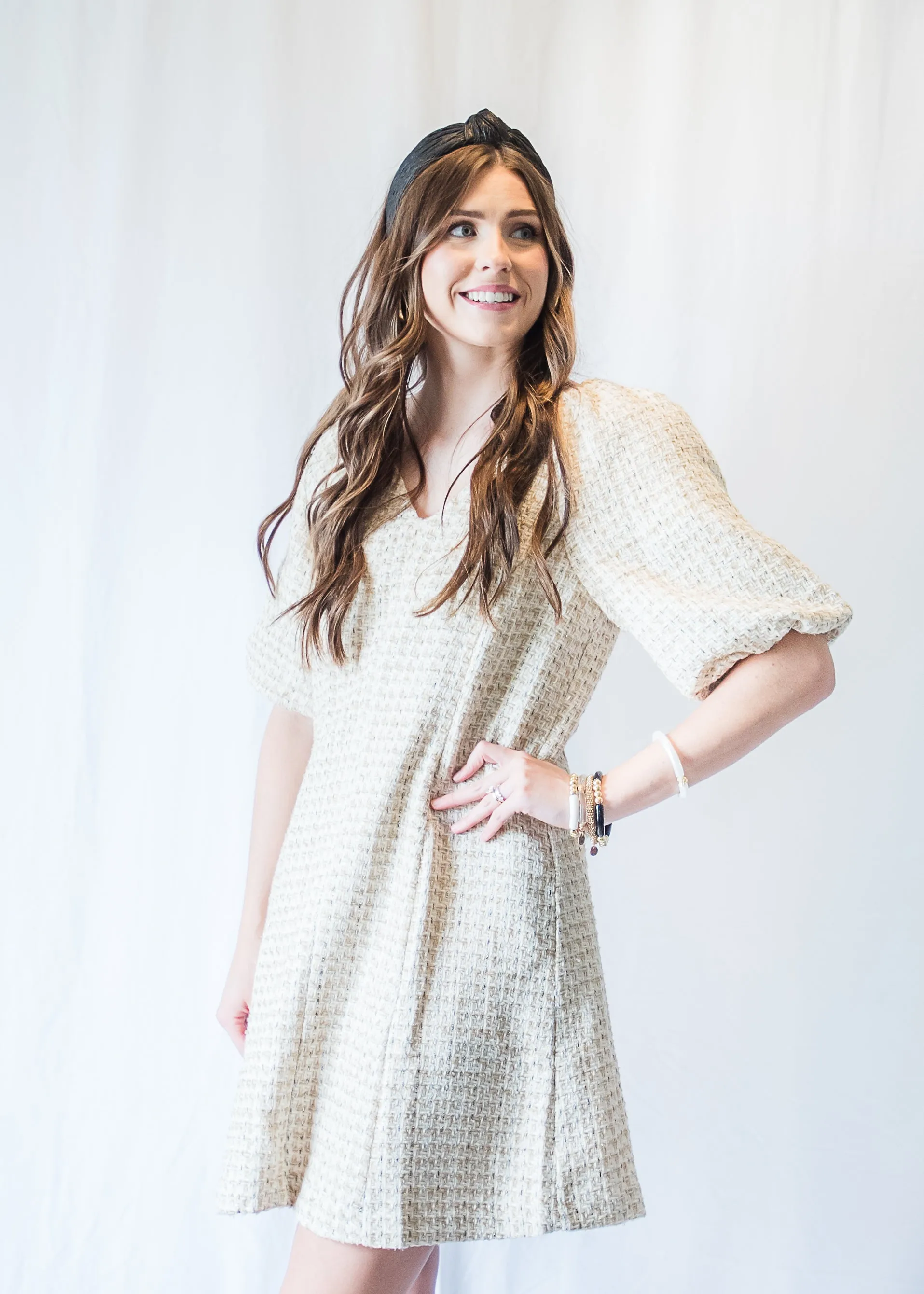Natural Tweed Cambridge Dress