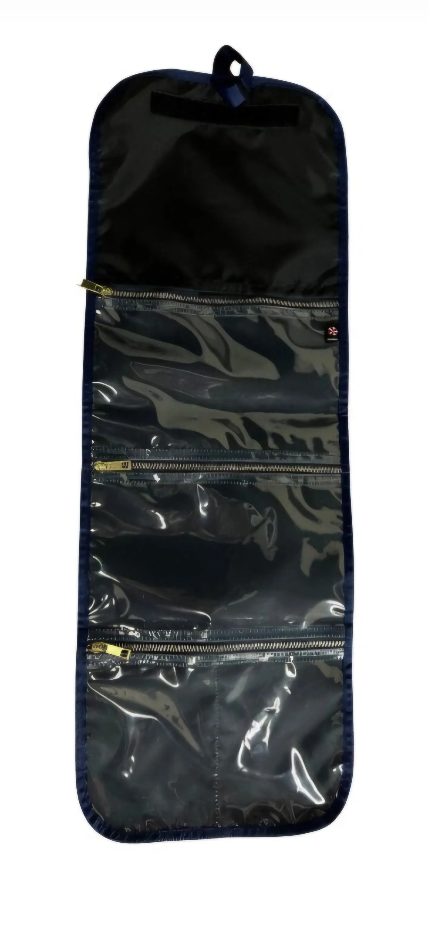 Navy Nylon Hang Around Trifold Toiletry Bag