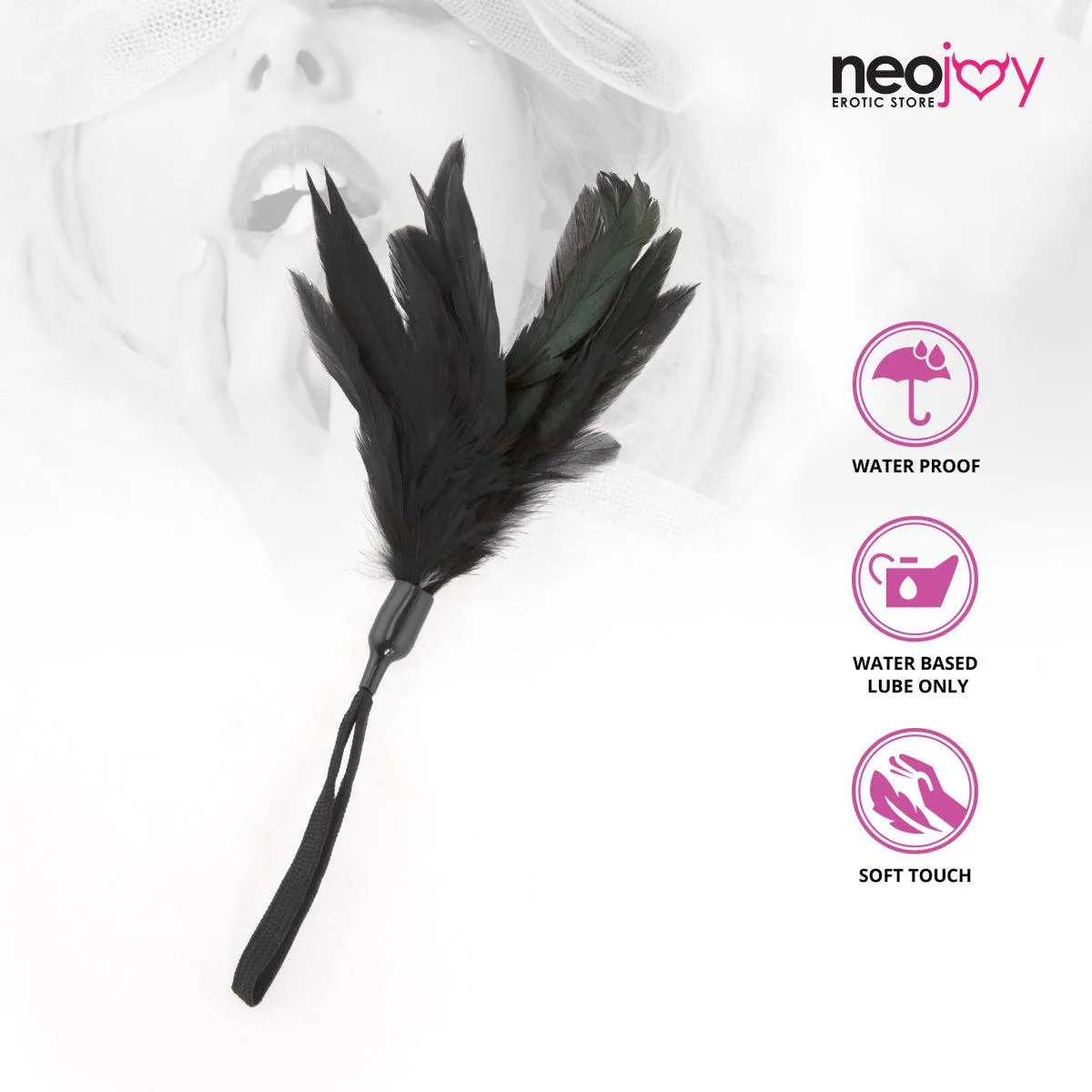 Neojoy Feathers Tickler BDSM play - Black 11.81 inch - 30 cm