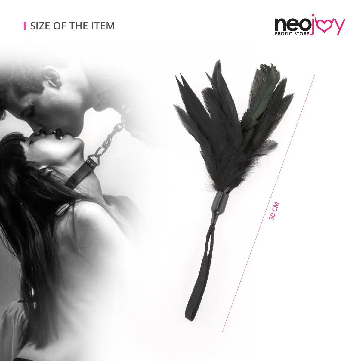 Neojoy Feathers Tickler BDSM play - Black 11.81 inch - 30 cm