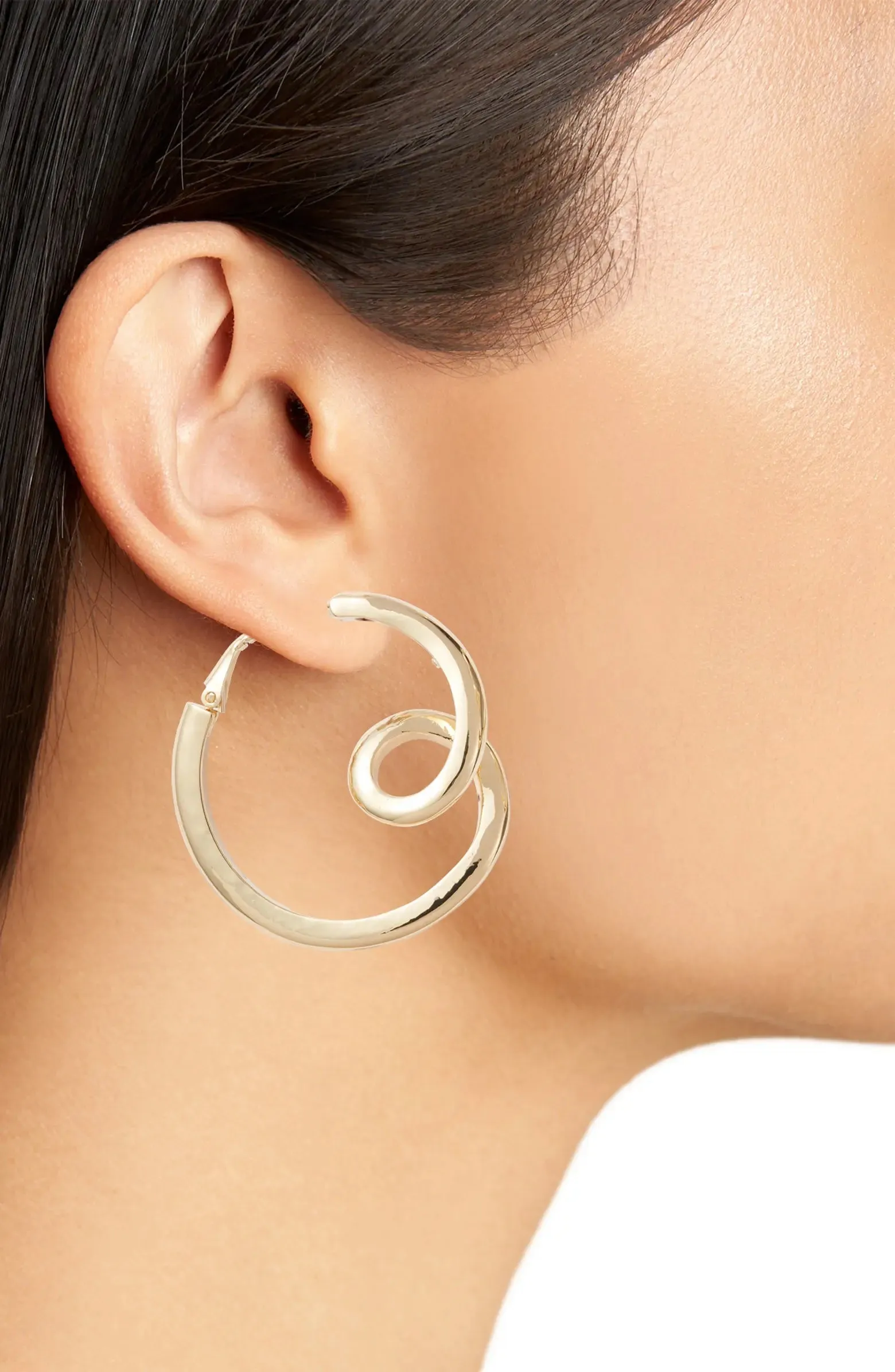 New Nordstrom Swirl Hoop Earrings by OPEN EDIT