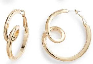 New Nordstrom Swirl Hoop Earrings by OPEN EDIT